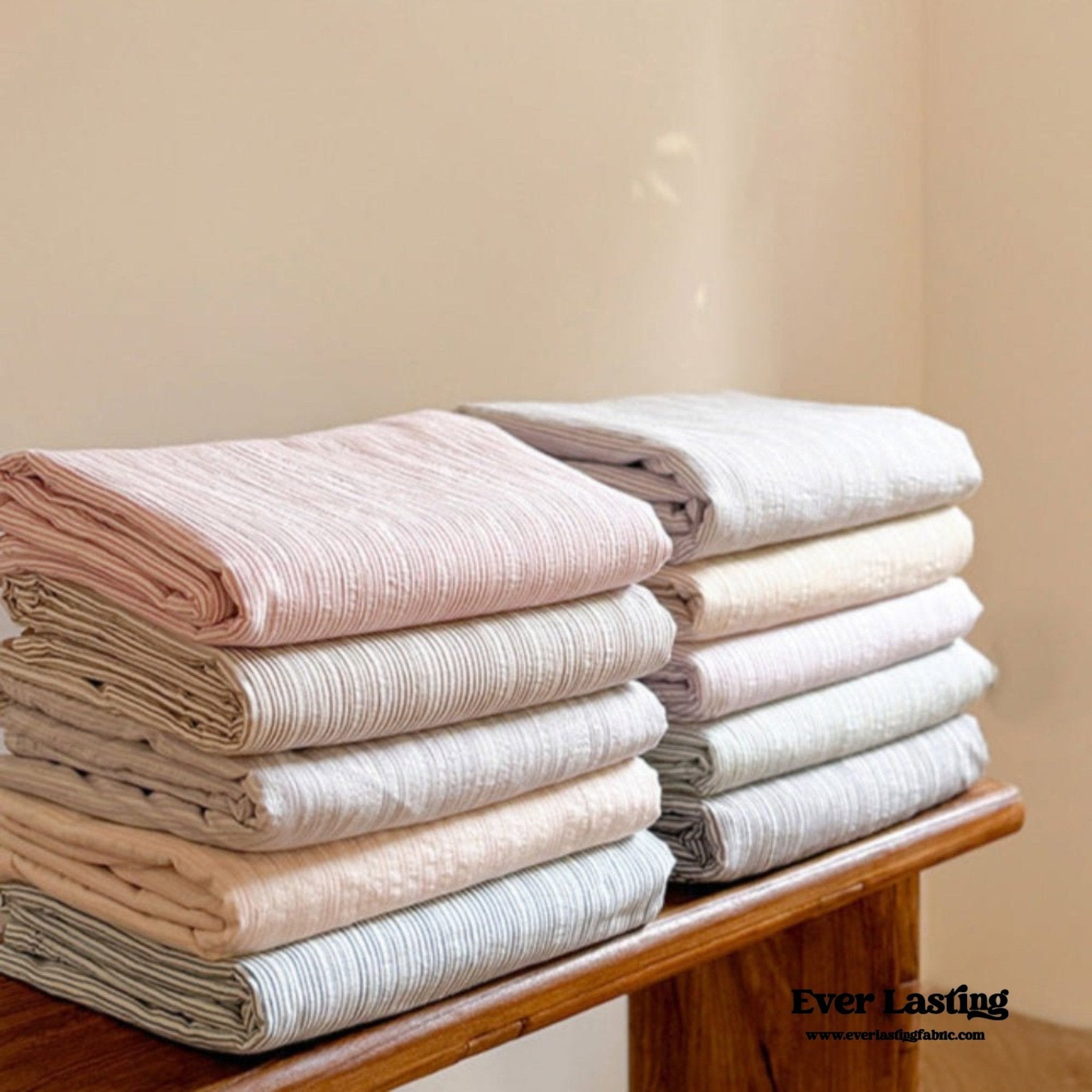 Emma Duo Striped Jacquard Bedding Set / Light Purple - Ever Lasting