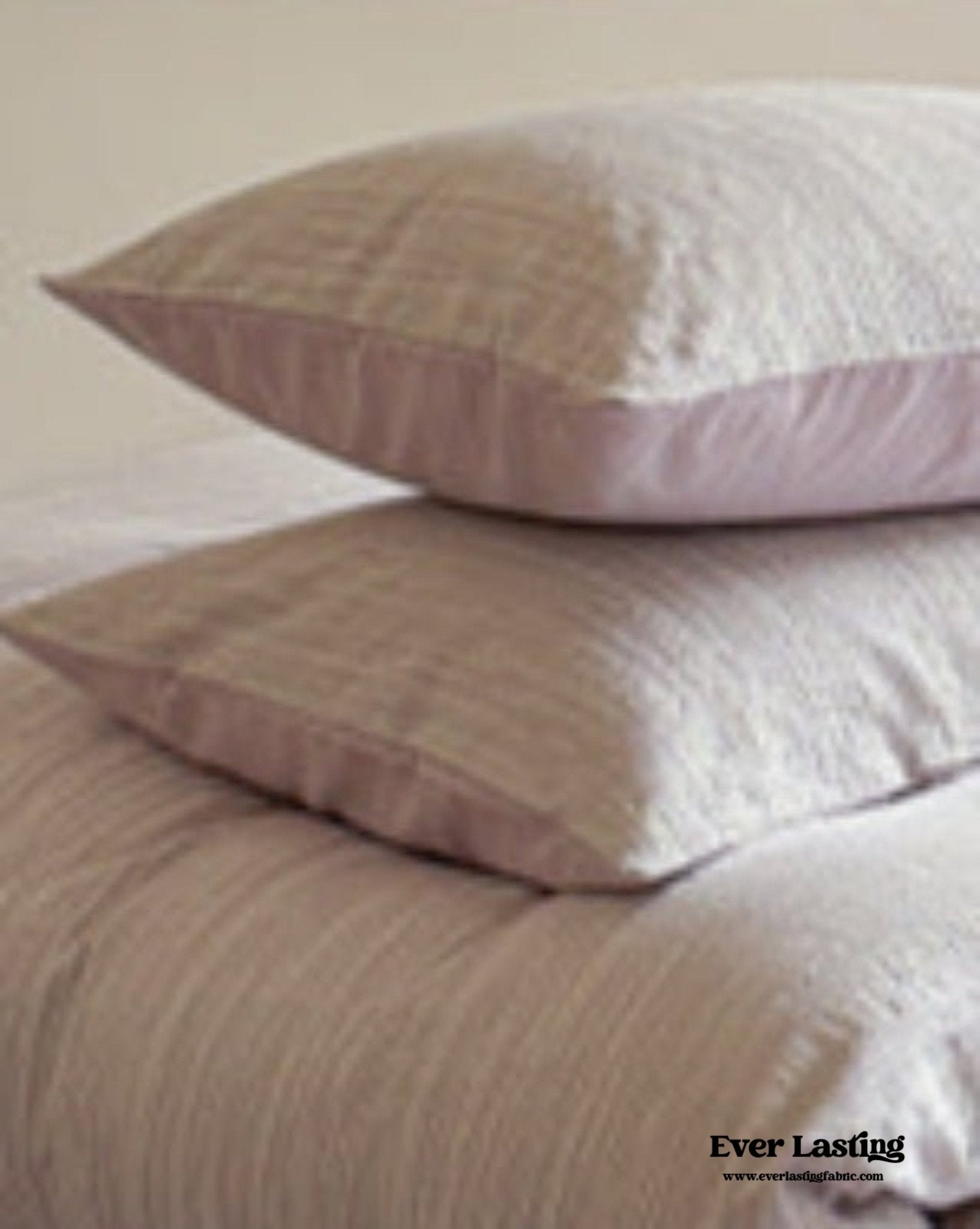 Emma Duo Striped Jacquard Bedding Set / Pink - Ever Lasting