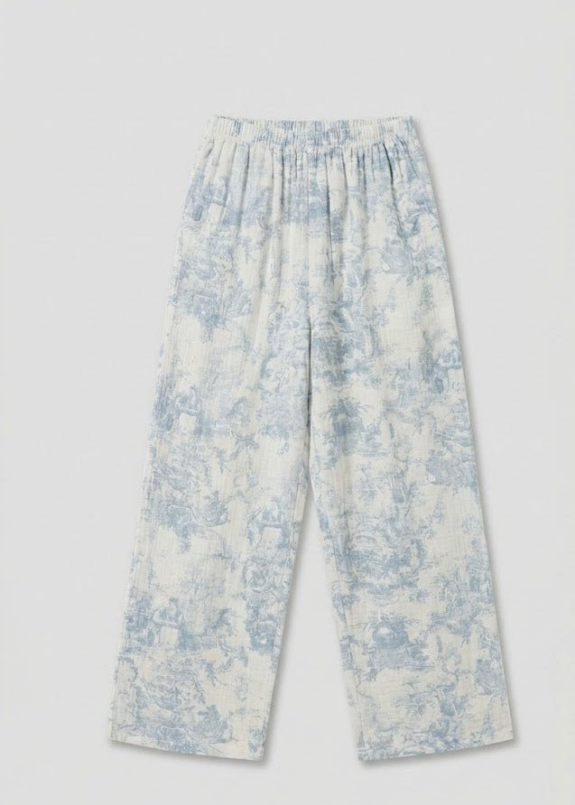 - Ever Lasting - Esma Long - Sleeve Gauze Pajama Set / Blue - Pajamas - Ever Lasting