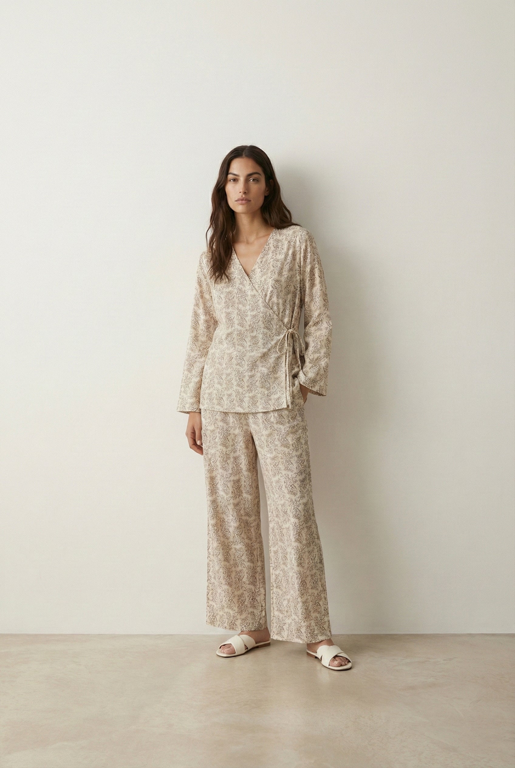 - Ever Lasting - Esme Cotton Yarn Pajama Set / Cream - Pajamas - Ever Lasting