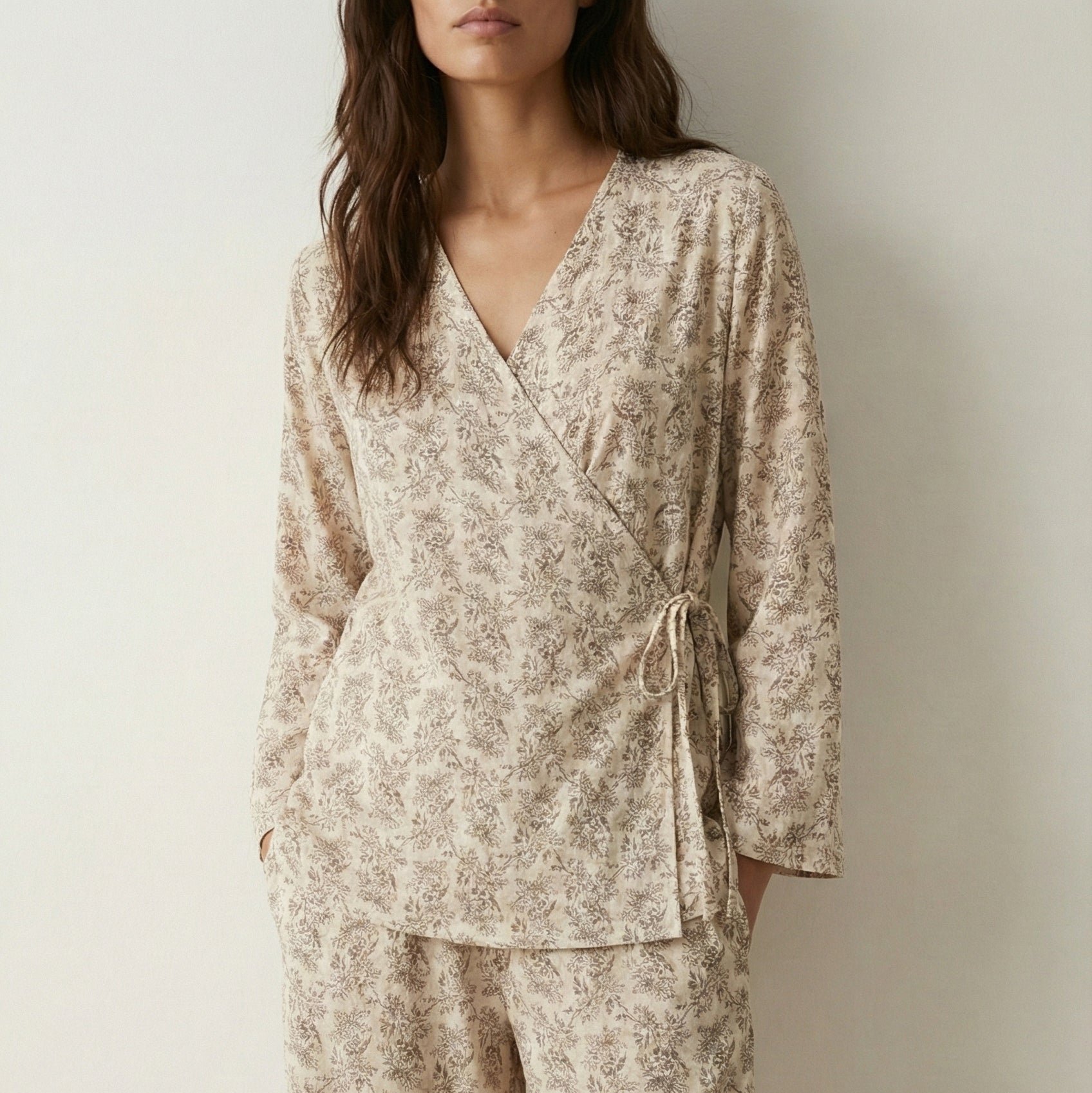 - Ever Lasting - Esme Cotton Yarn Pajama Set / Cream - Pajamas - Ever Lasting