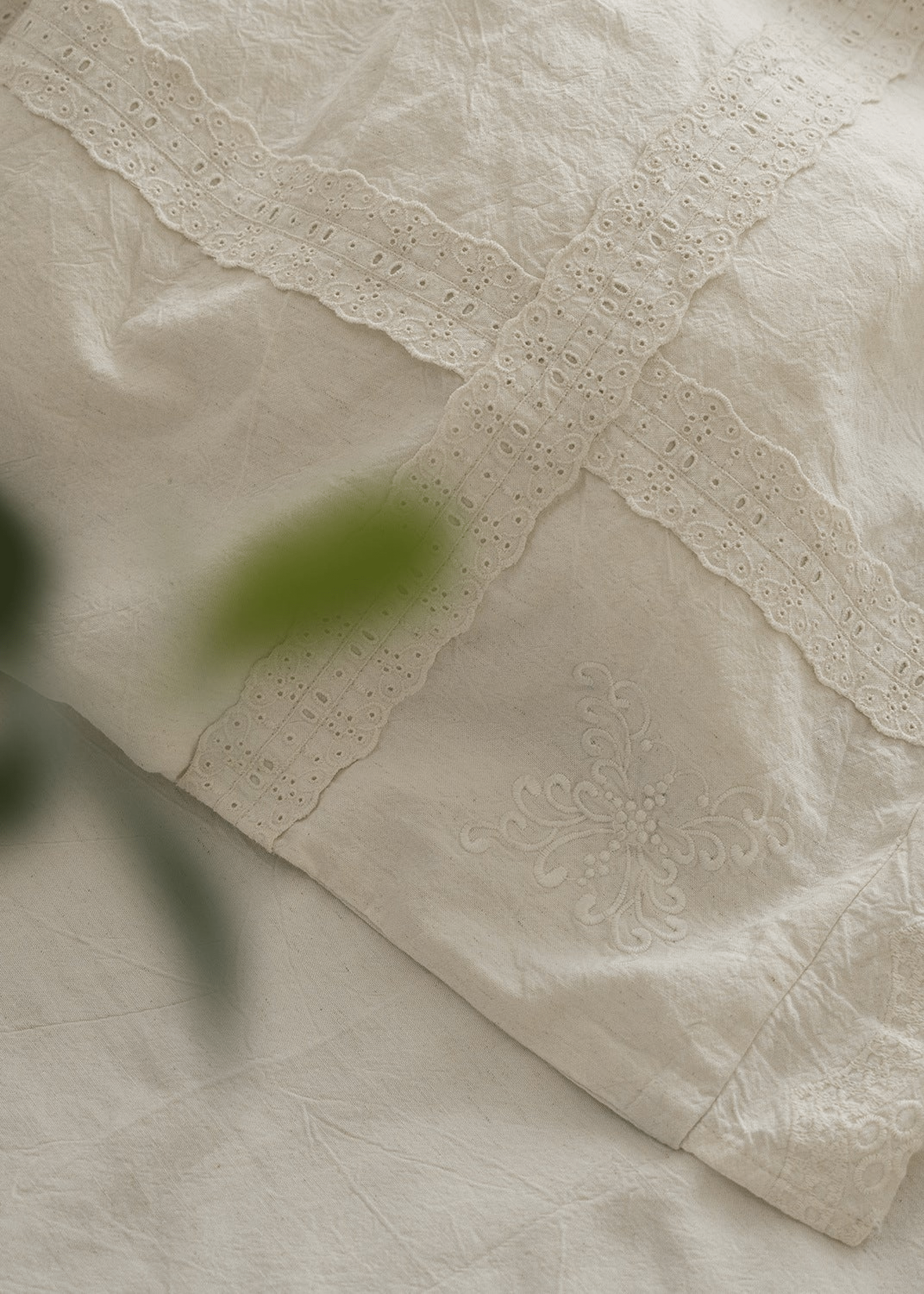 - Ever Lasting - Esme French Linen Cotton Embroidered Floral Bedding Bundle - Bedding Bundle - Ever Lasting