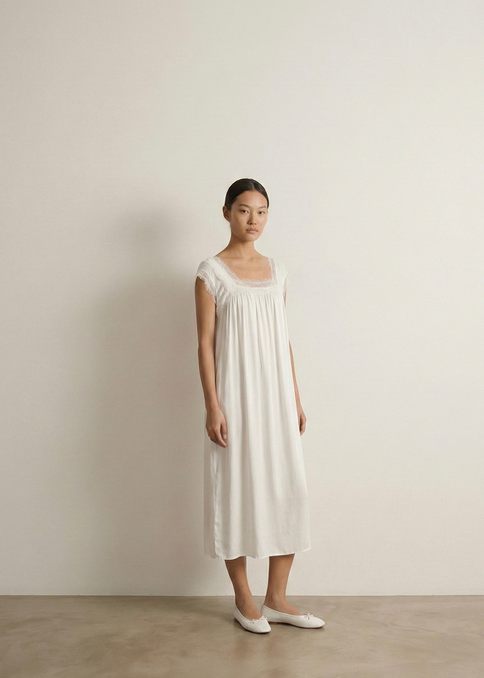 - Ever Lasting - Estelle Lace Pajama Set / White - Pajamas - Ever Lasting