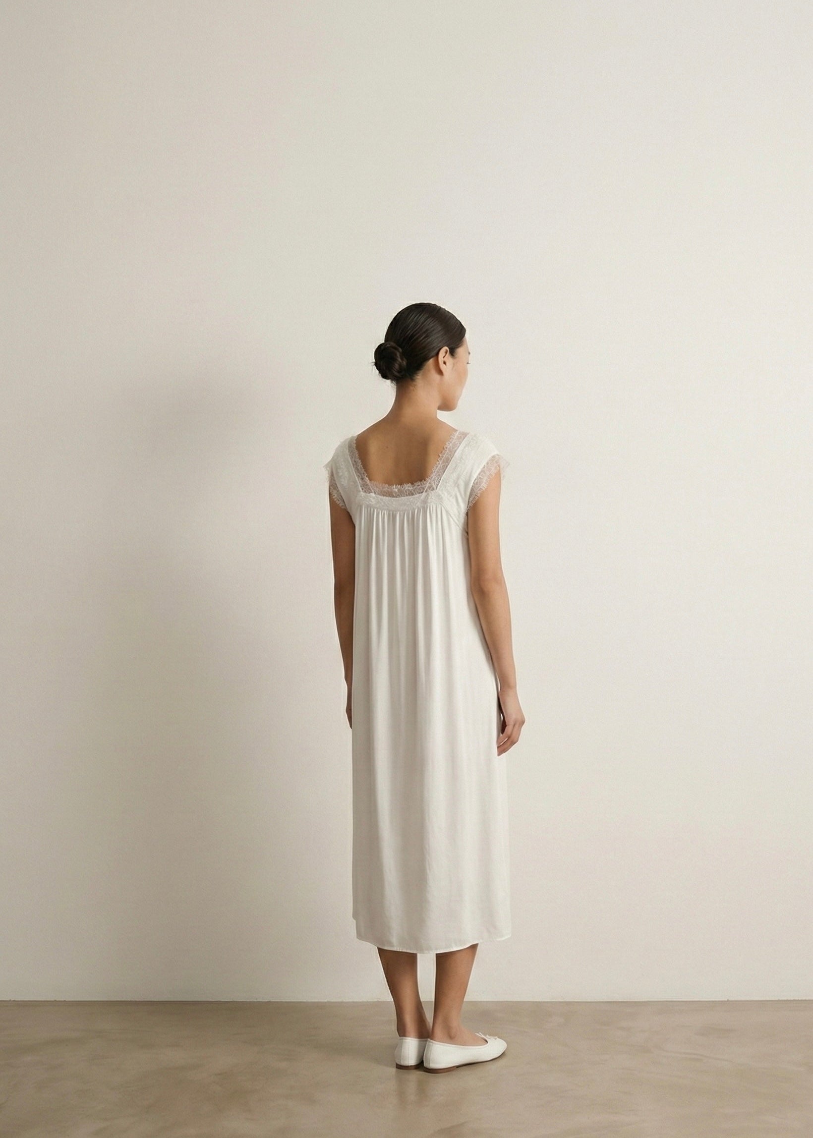 - Ever Lasting - Estelle Lace Pajama Set / White - Pajamas - Ever Lasting