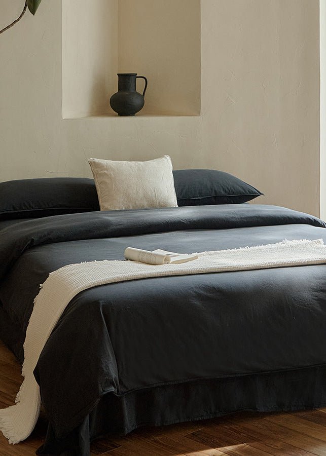 - Ever Lasting - Ethan Minimalist Bedding Set / Gray - Bedding Set - Ever Lasting