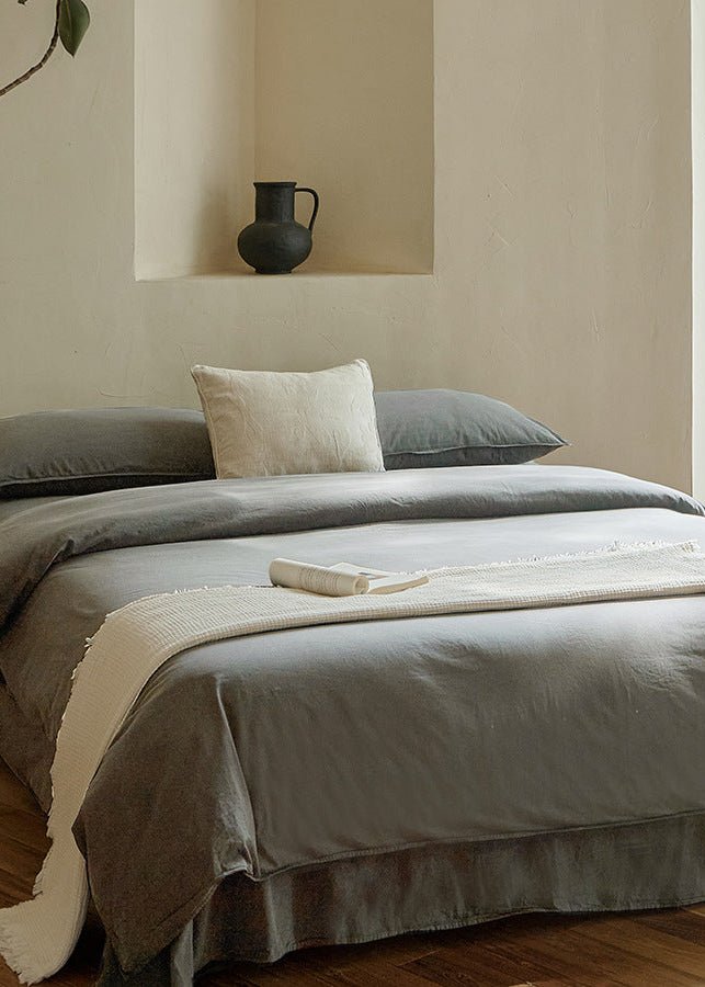- Ever Lasting - Ethan Minimalist Bedding Set / Gray - Bedding Set - Ever Lasting