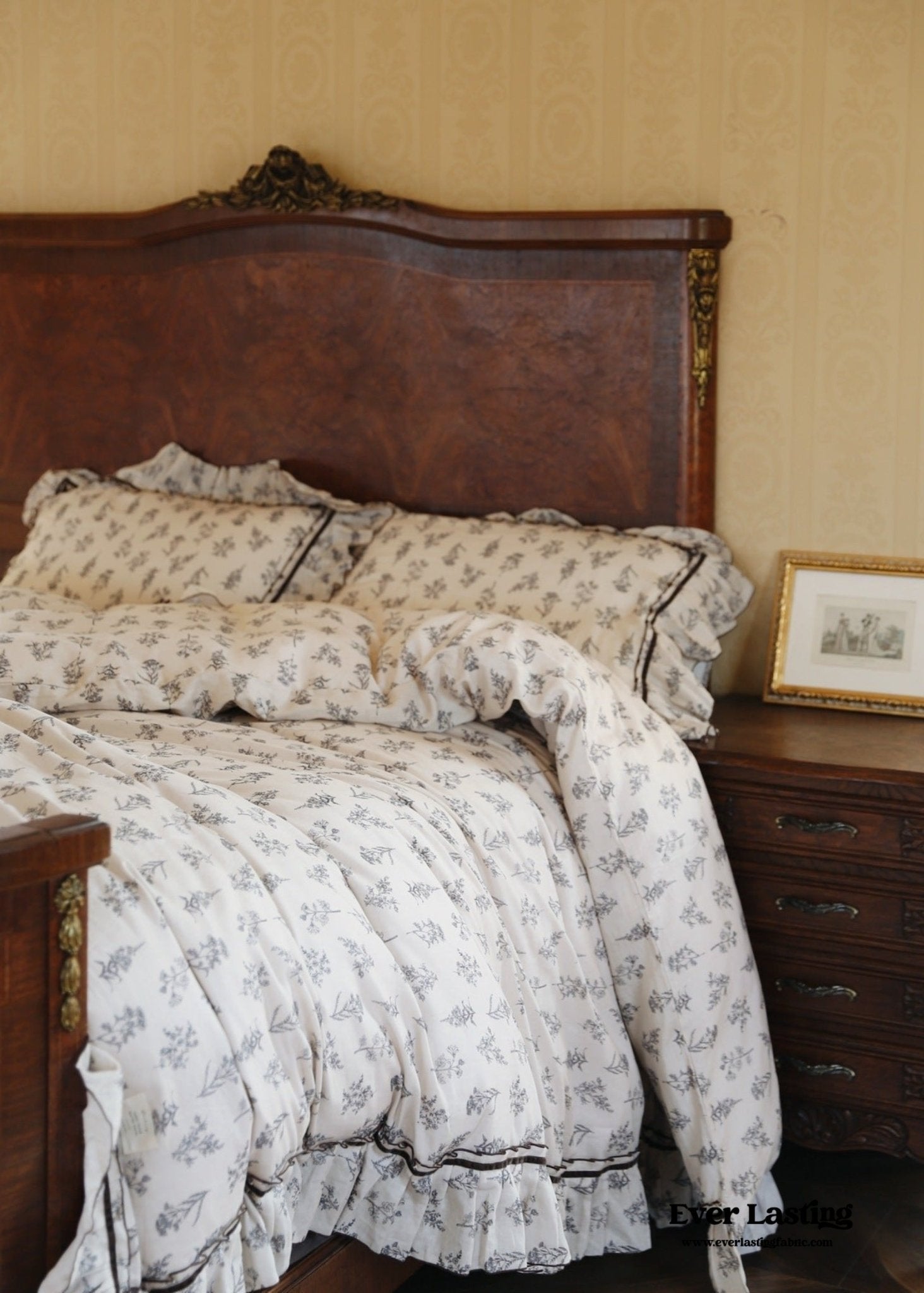 Evelina Baroque Vintage Floral Bedding Bundle - Ever Lasting
