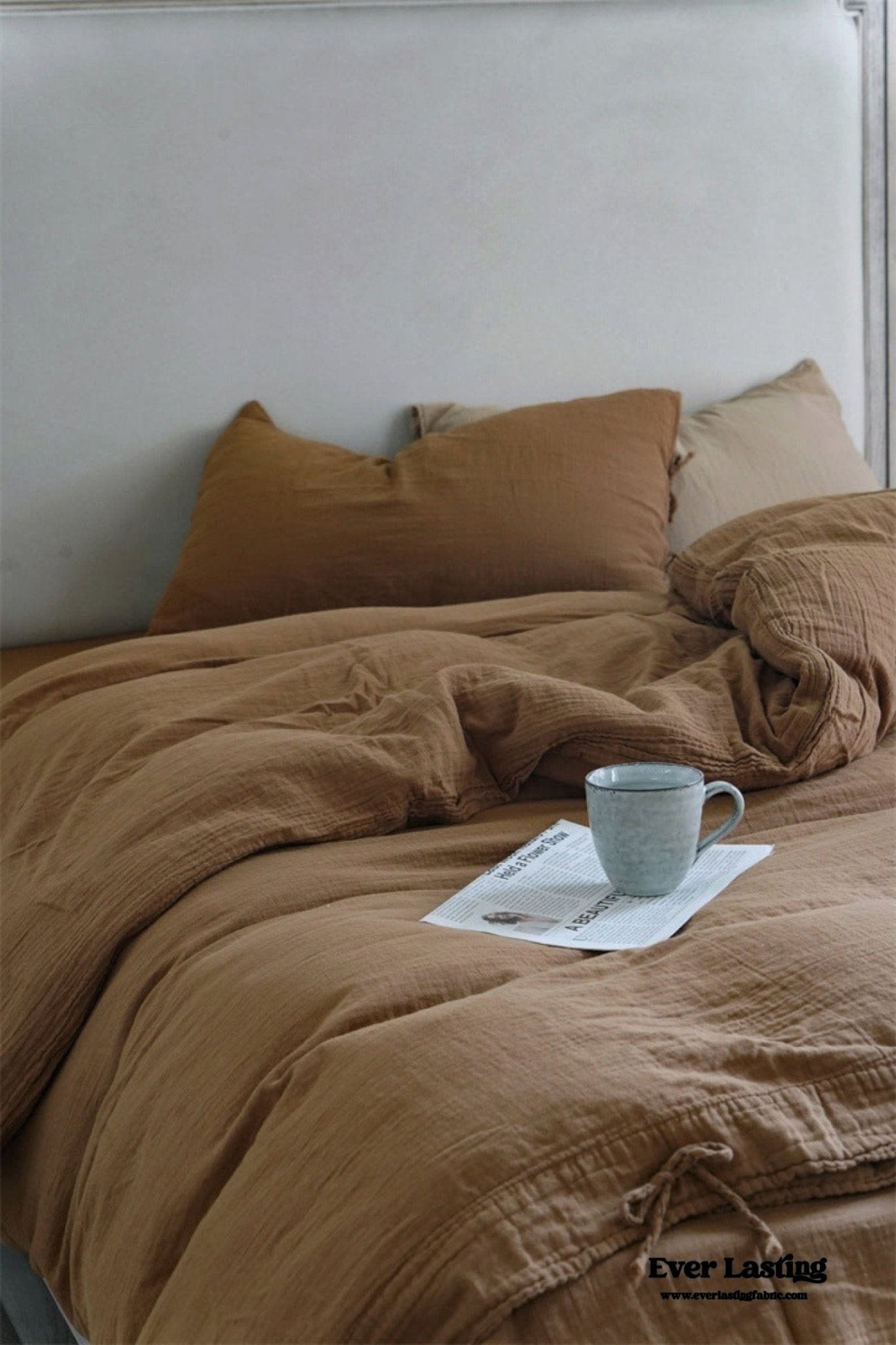 Evelyn Retro Double Gauze Bedding Set / Beige Brown - Ever Lasting