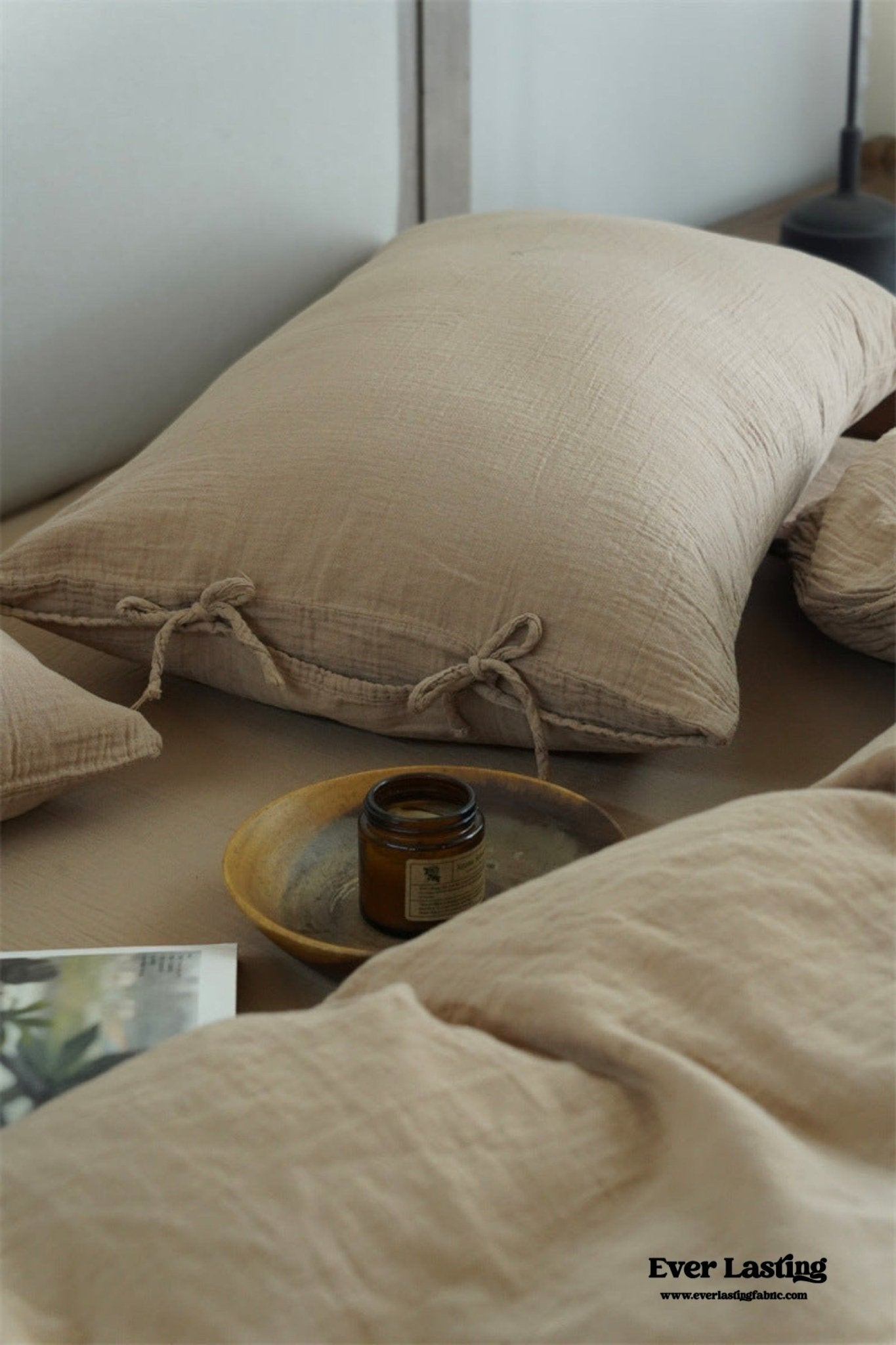 Evelyn Retro Double Gauze Bedding Set / Beige Brown - Ever Lasting