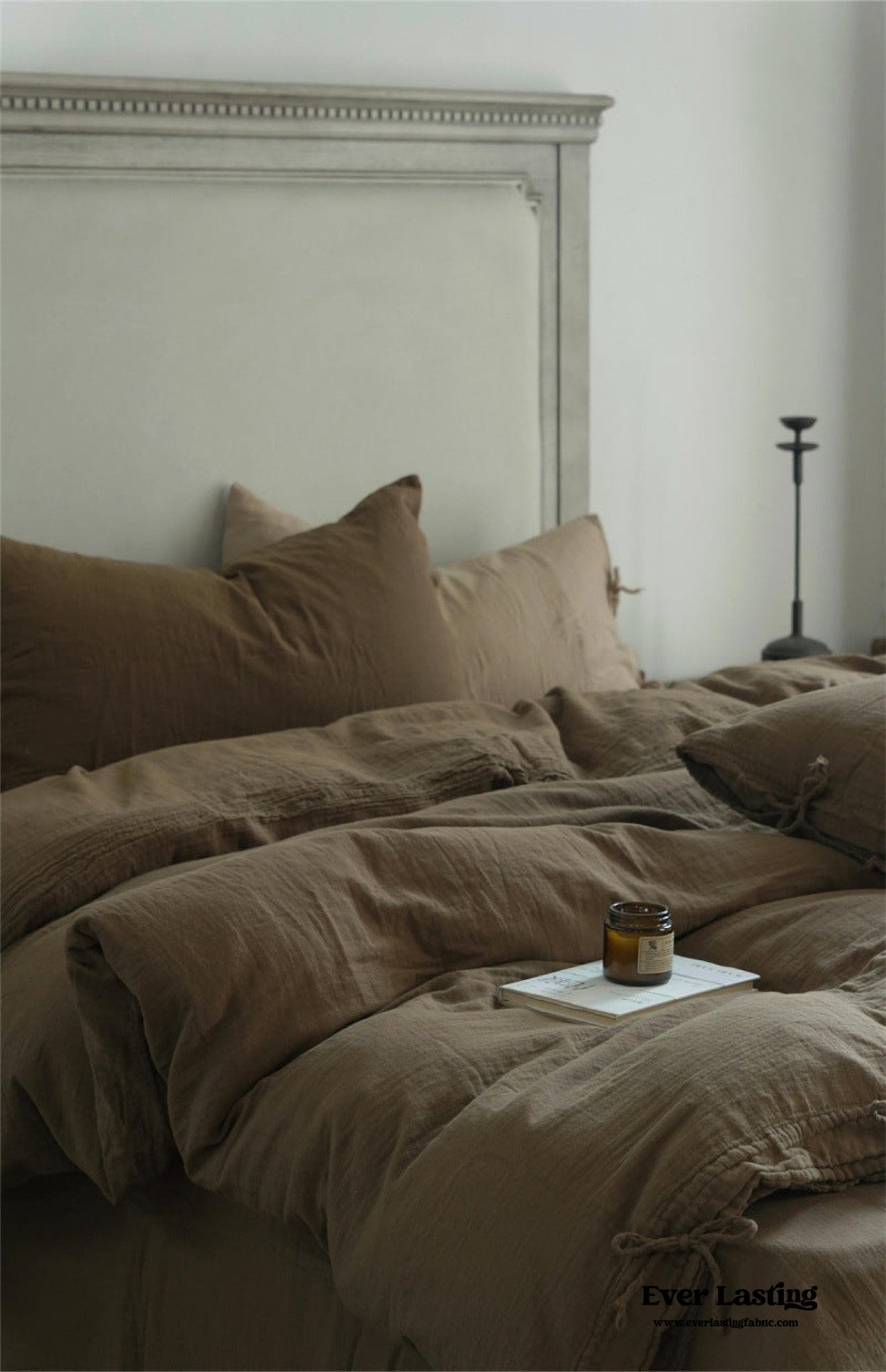 Evelyn Retro Double Gauze Bedding Set / Caramel Brown - Ever Lasting