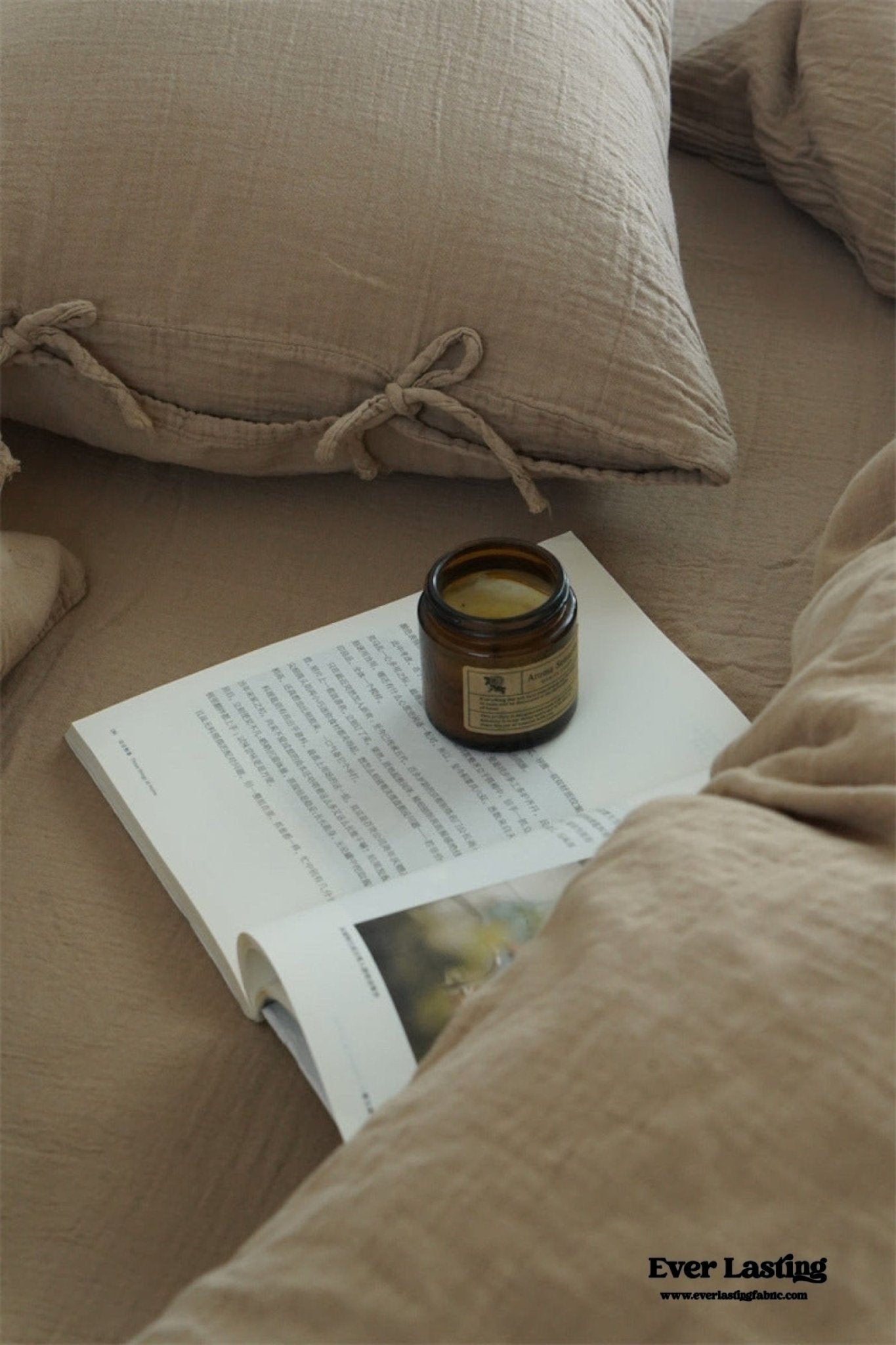 Evelyn Retro Double Gauze Bedding Set / Chestnut Brown - Ever Lasting