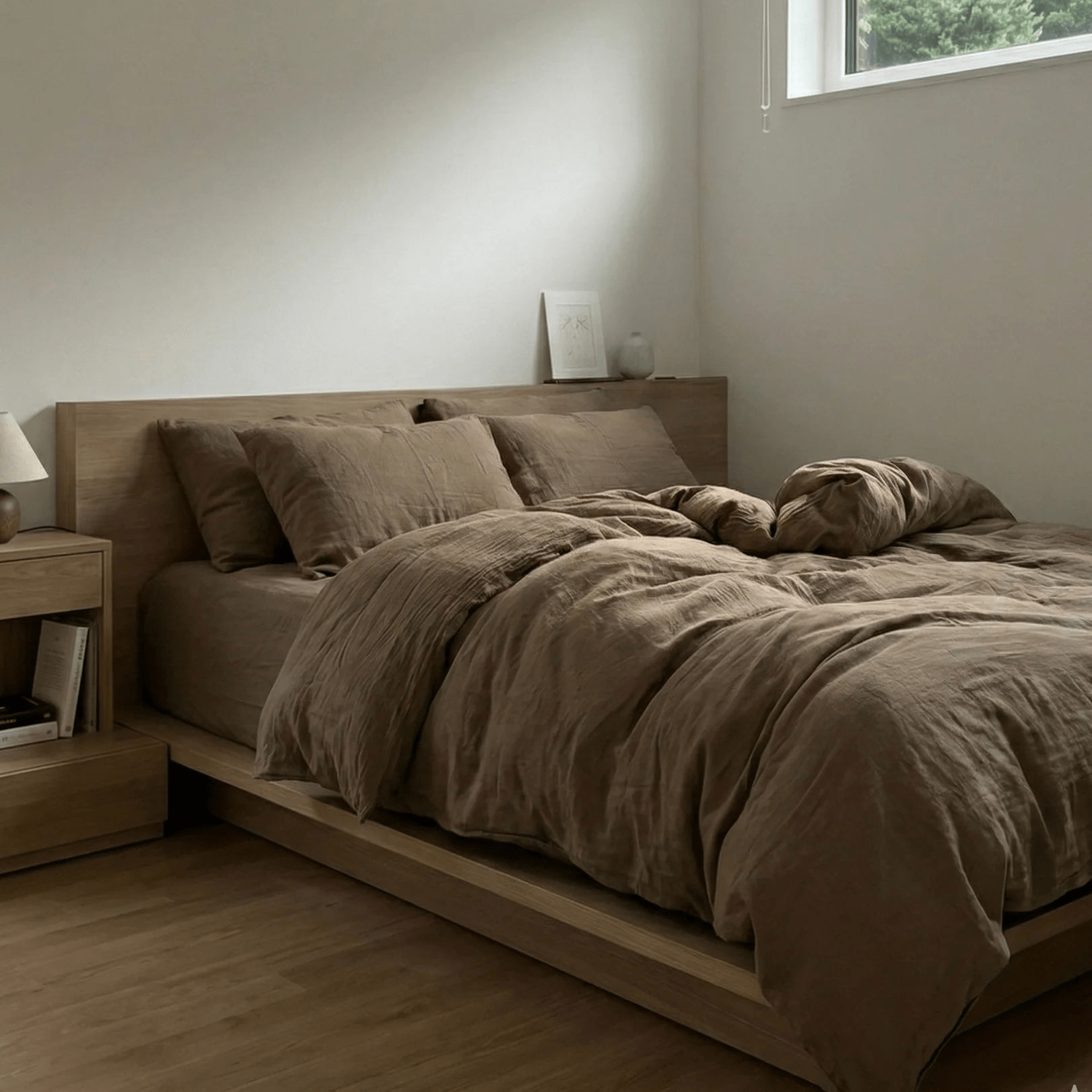 - Ever Lasting - Evelyn Retro Double Gauze Bedding Set / Chestnut Brown - Bedding Set - Ever Lasting