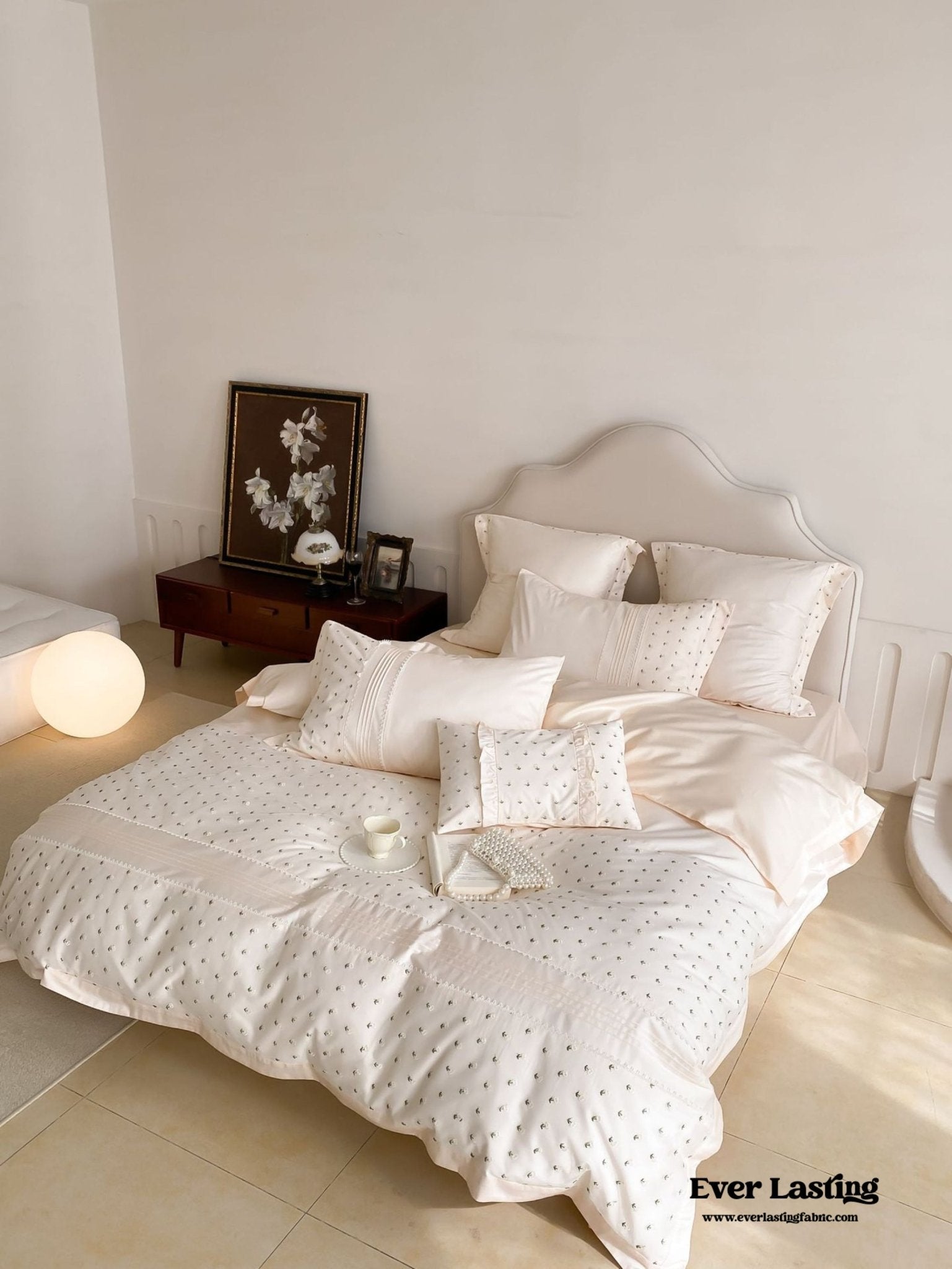 Floral Hand Embroidered Bedding Set - Ever Lasting