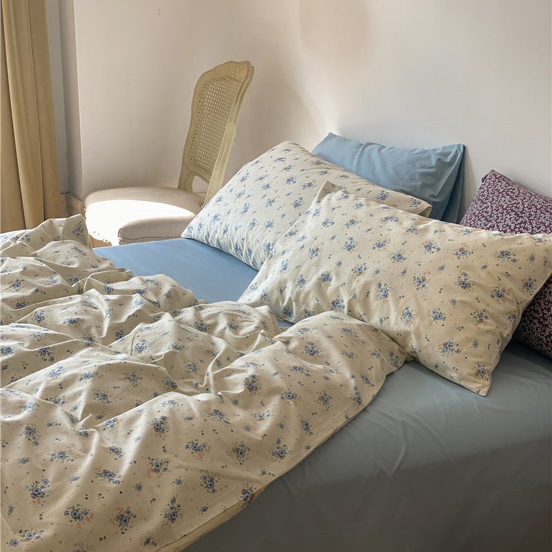 - Ever Lasting - Floral Small Room Bedding Set / Blue - Bedding Set - Ever Lasting