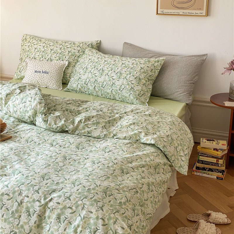 - Ever Lasting - Floral Small Room Bedding Set / Blue - Bedding Set - Ever Lasting