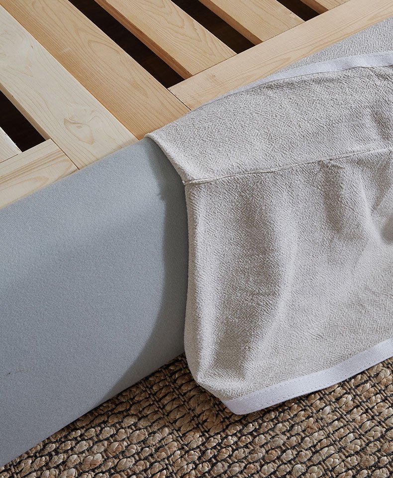 - Ever Lasting - Fluffy Linen Elephant Ear Bed Frame / Beige - Bed Frame - Ever Lasting