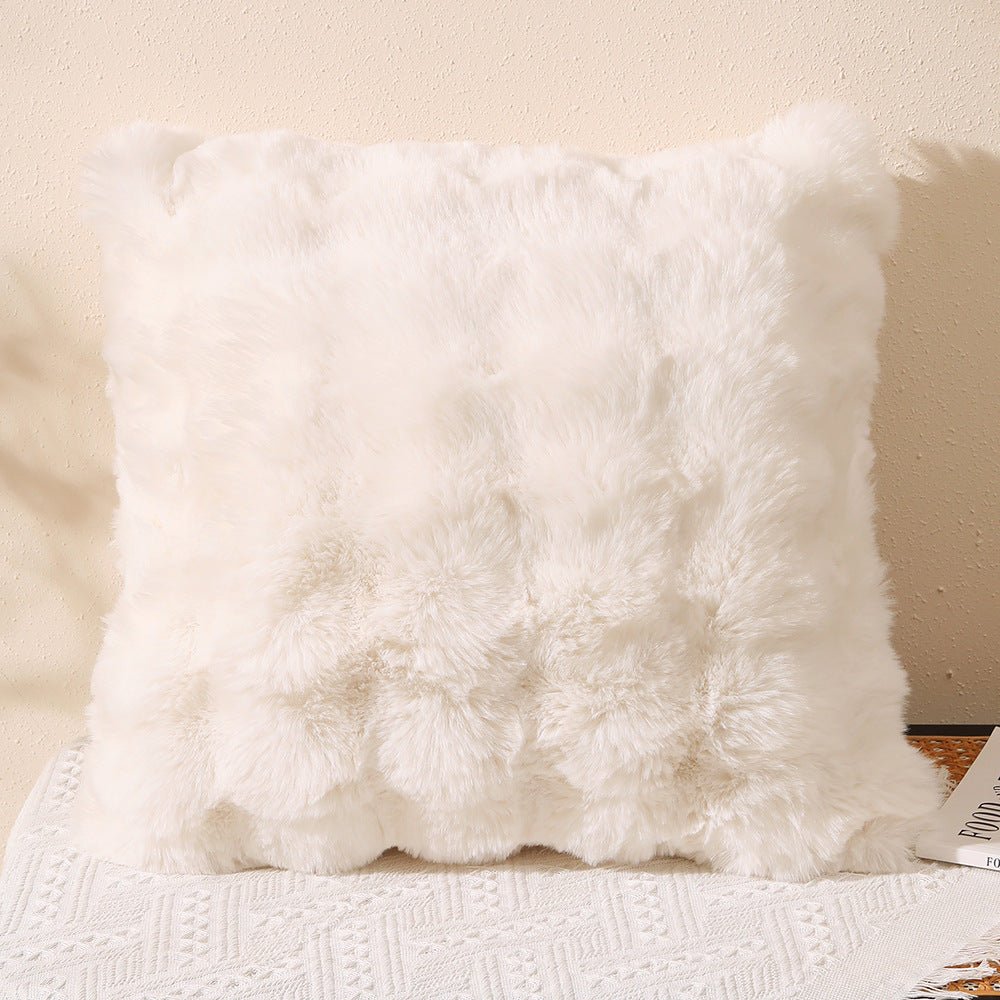 - Ever Lasting - Fluffy Plush Square Pillow / White - Pillow - Ever Lasting