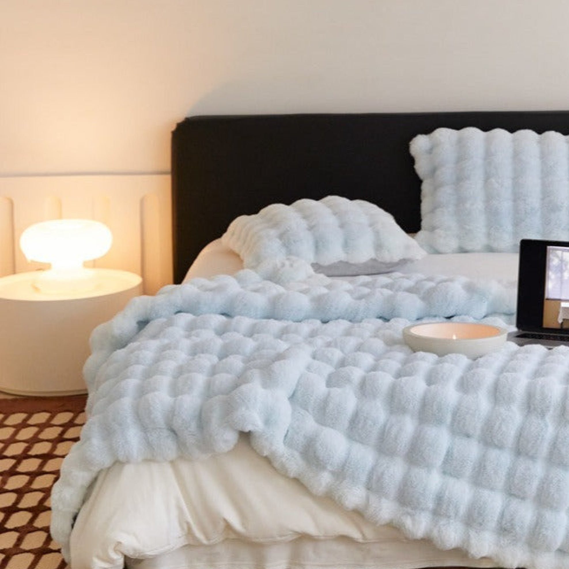 - Ever Lasting - Fluffy Plush Square Pillow / White - Pillow - Ever Lasting