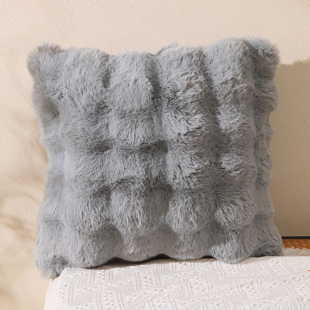 - Ever Lasting - Fluffy Plush Square Pillow / White - Pillow - Ever Lasting