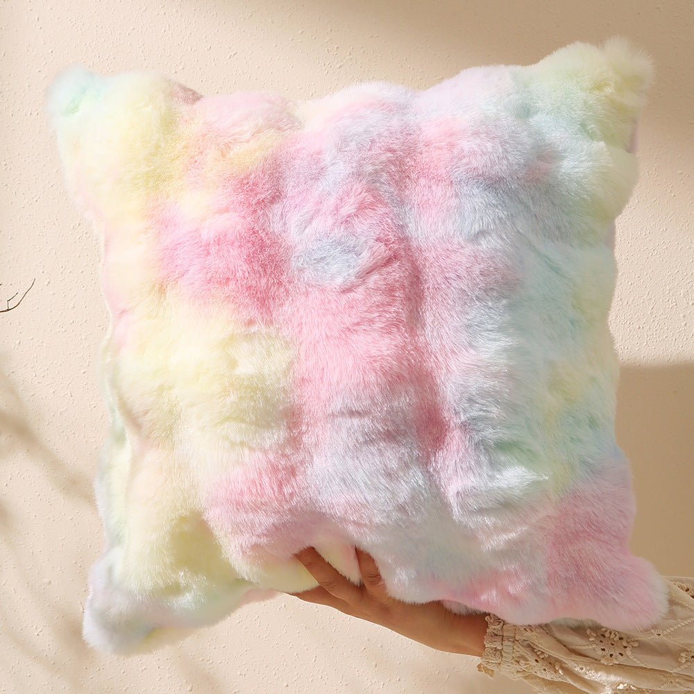 - Ever Lasting - Fluffy Plush Square Pillow / White - Pillow - Ever Lasting