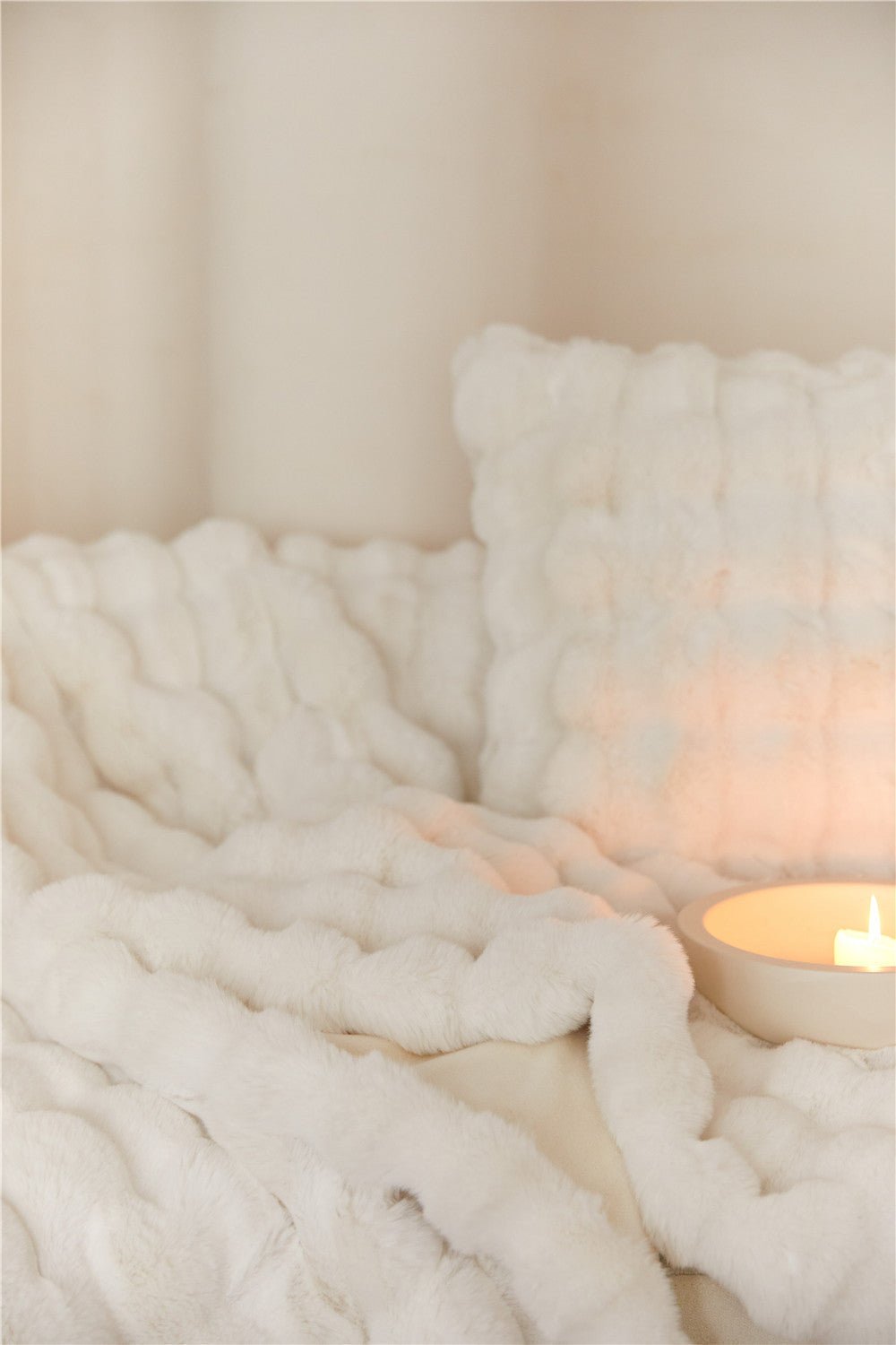 - Ever Lasting - Fluffy Plush Throw Blanket / White - Blankets - Ever Lasting