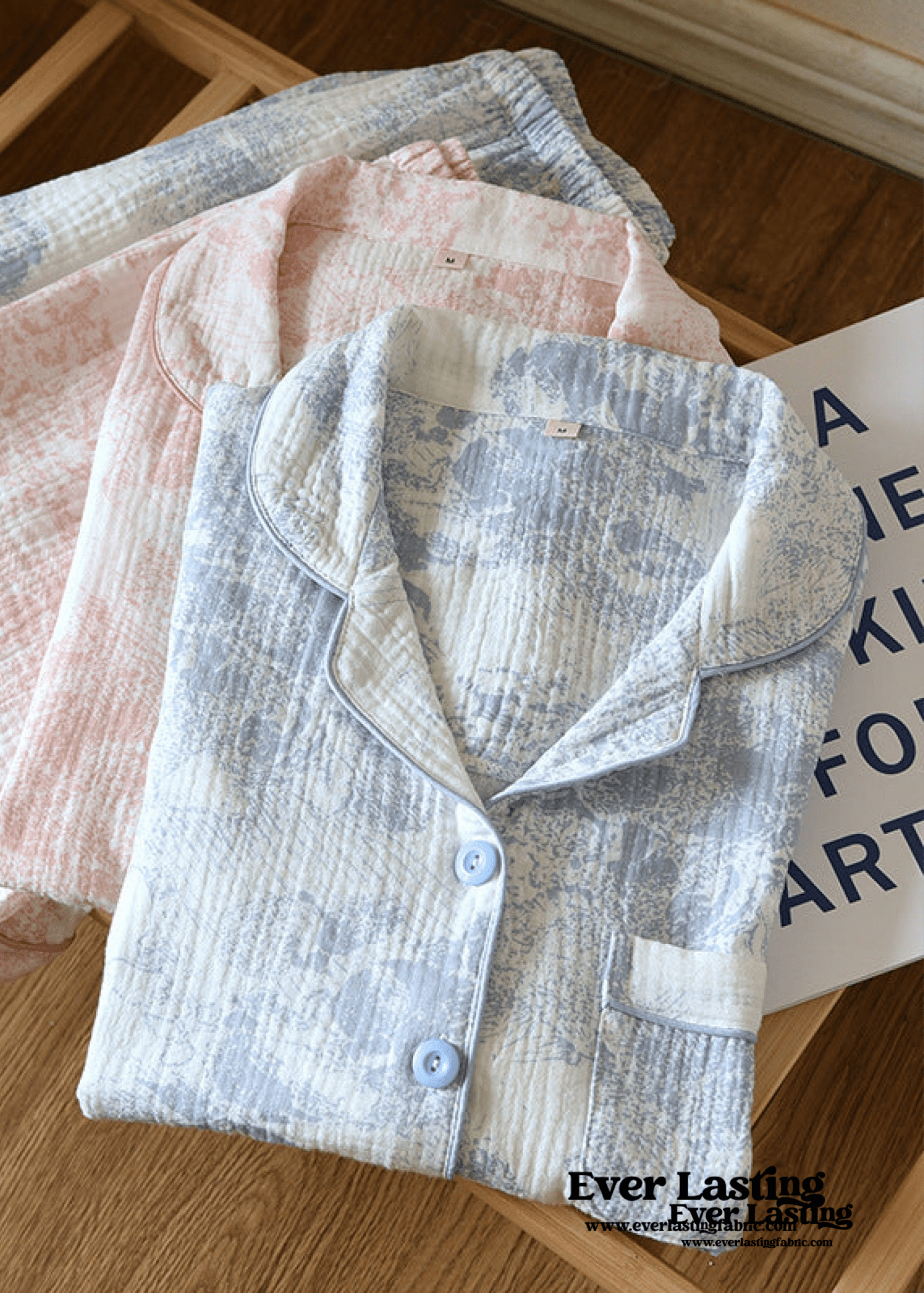 French Cottage Short Sleeves and Shorts Cotton Pajama Set / Pink - Ever Lasting