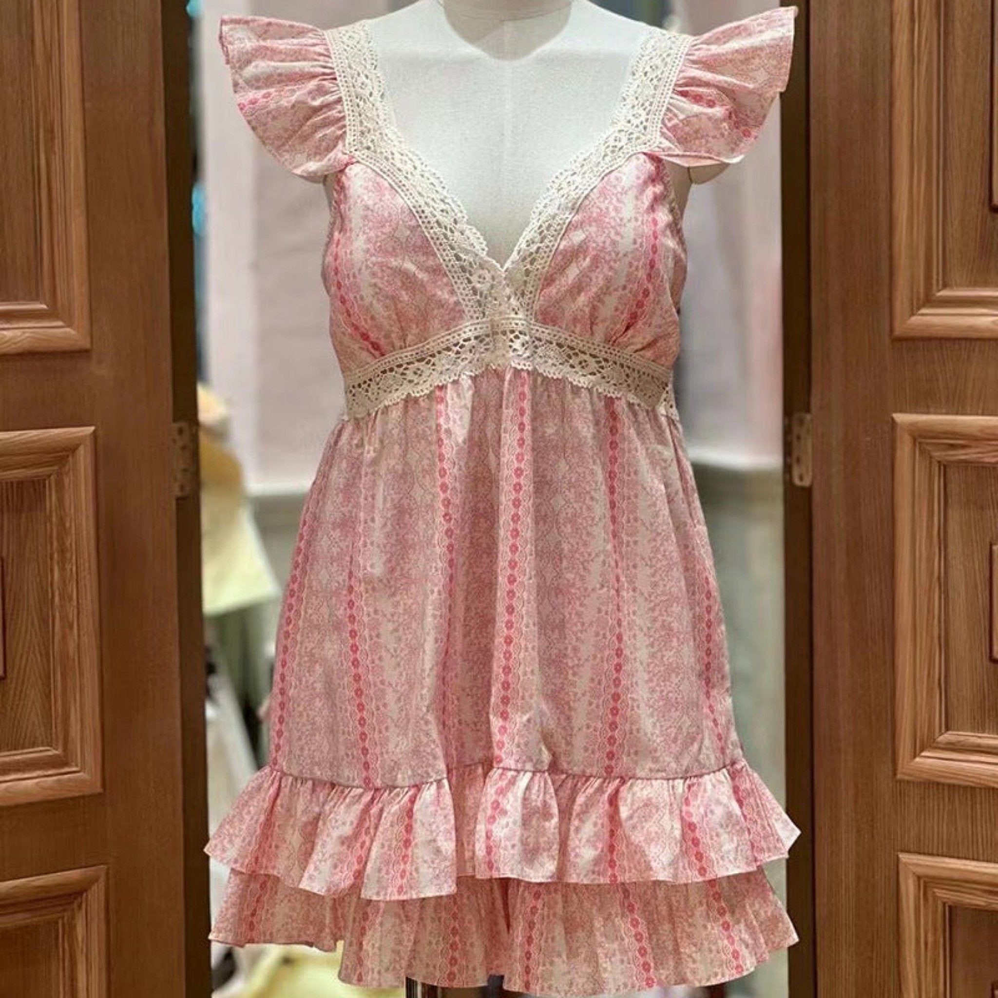 French Lace Ruffle Pajama Set - Ever Lasting