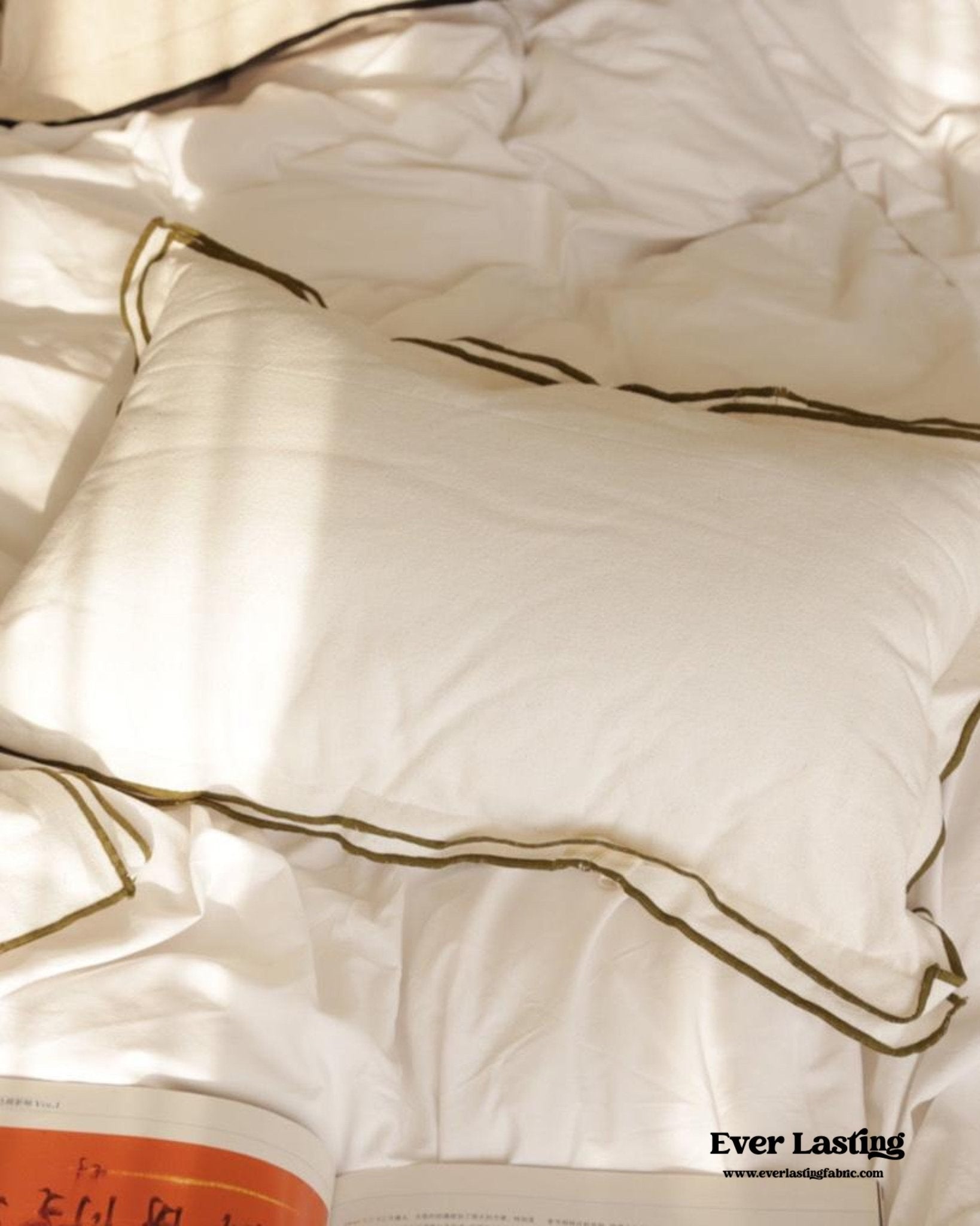 French Minimalist Ruffle 18 x 18 Pillow / Khaki - Ever Lasting