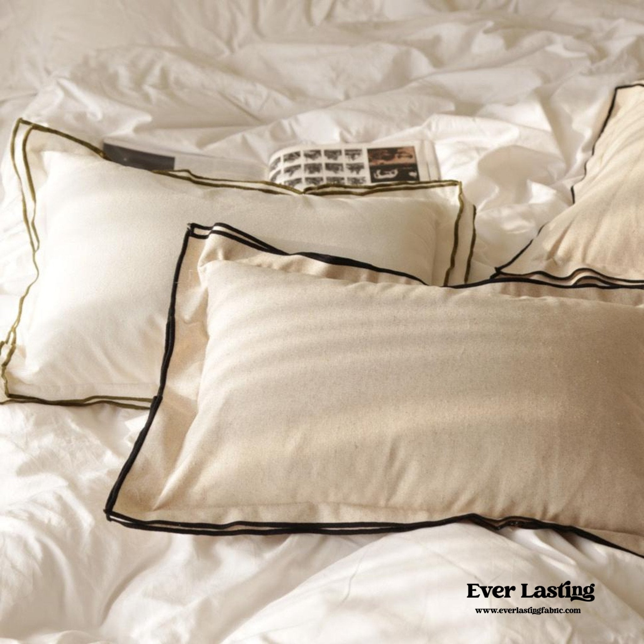 French Minimalist Ruffle 18 x 18 Pillow / Khaki - Ever Lasting