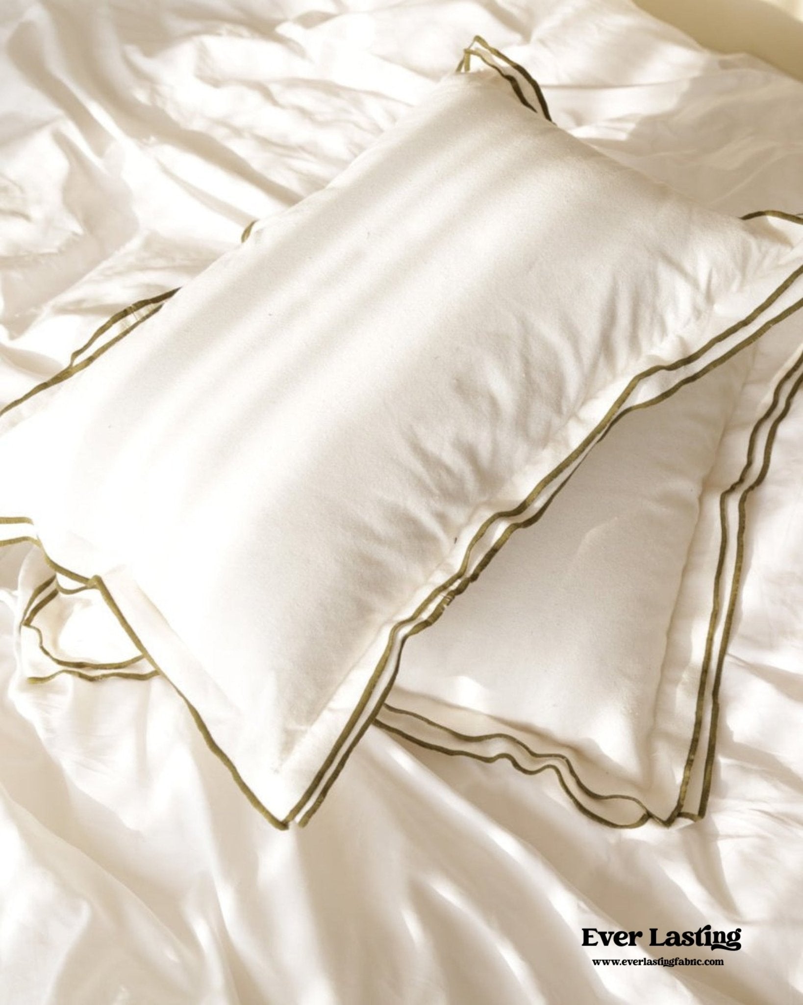 French Minimalist Ruffle 18 x 18 Pillow / Khaki - Ever Lasting