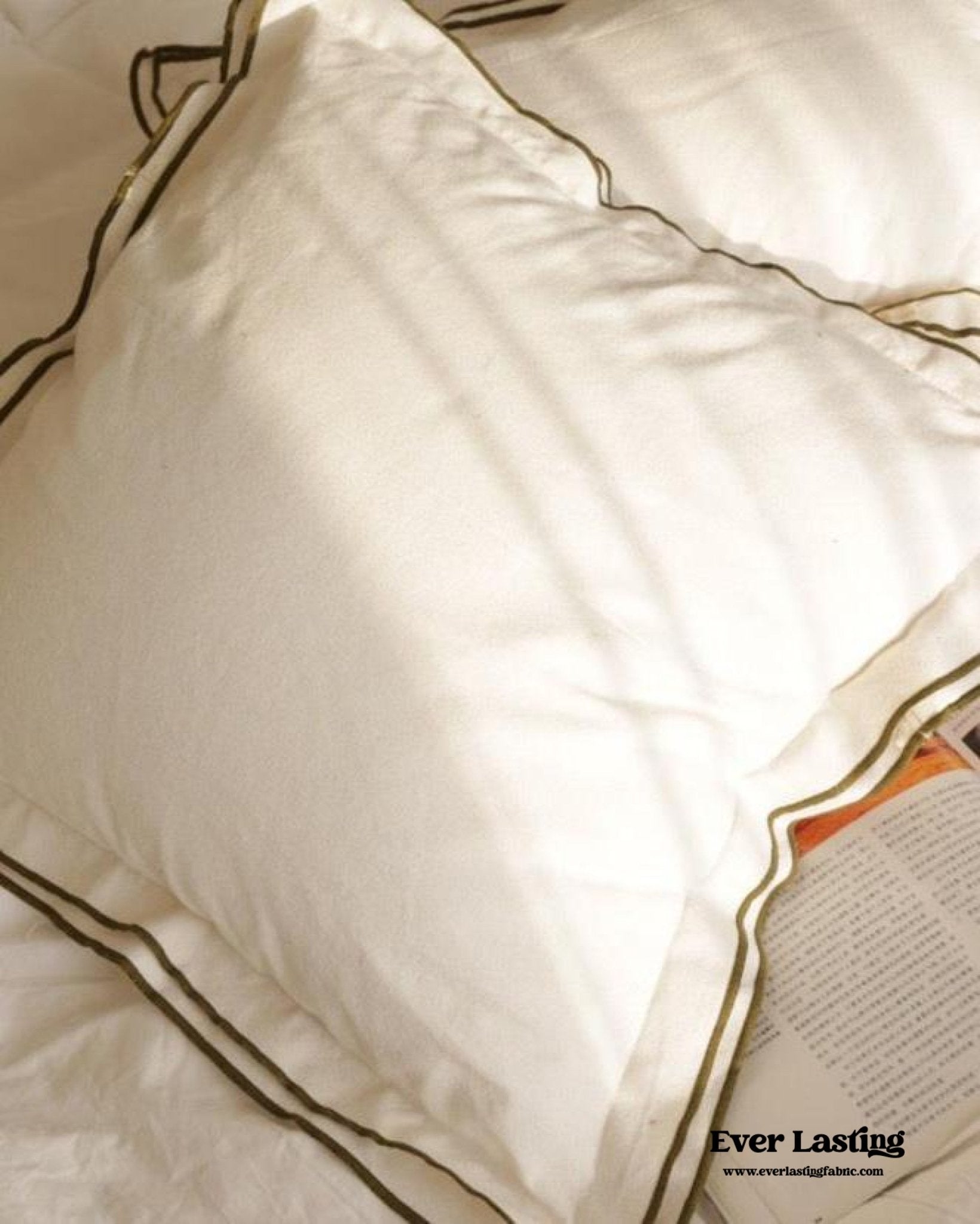 French Minimalist Ruffle 18 x 18 Pillow / Khaki - Ever Lasting