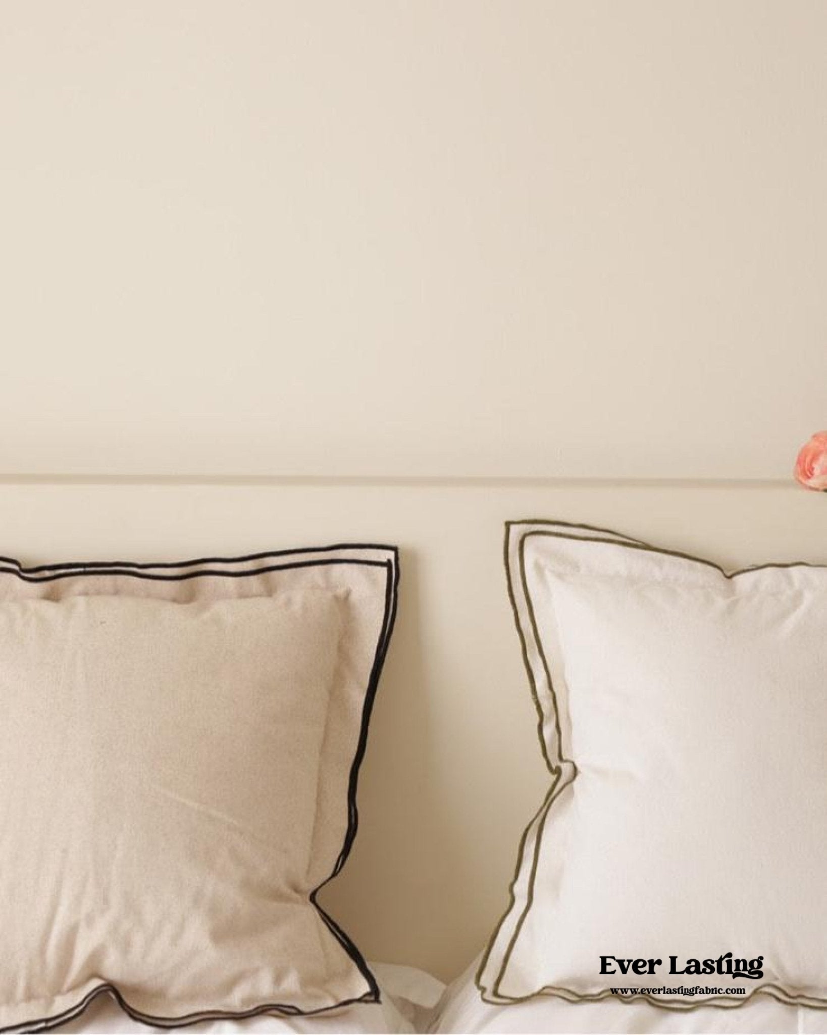 French Minimalist Ruffle Pillow / Cream - Ever Lasting