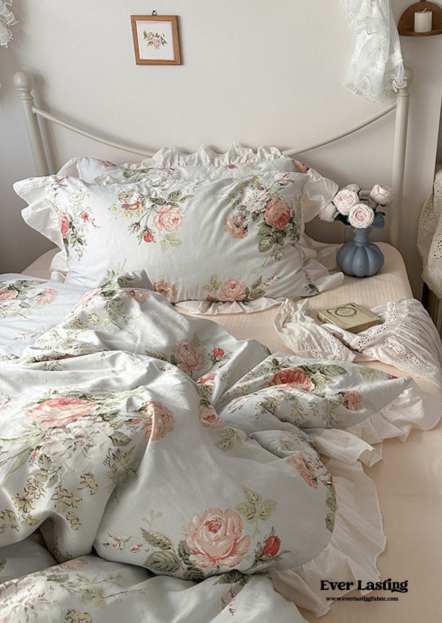 French Ruffle Floral Bedding Bundle - Ever Lasting