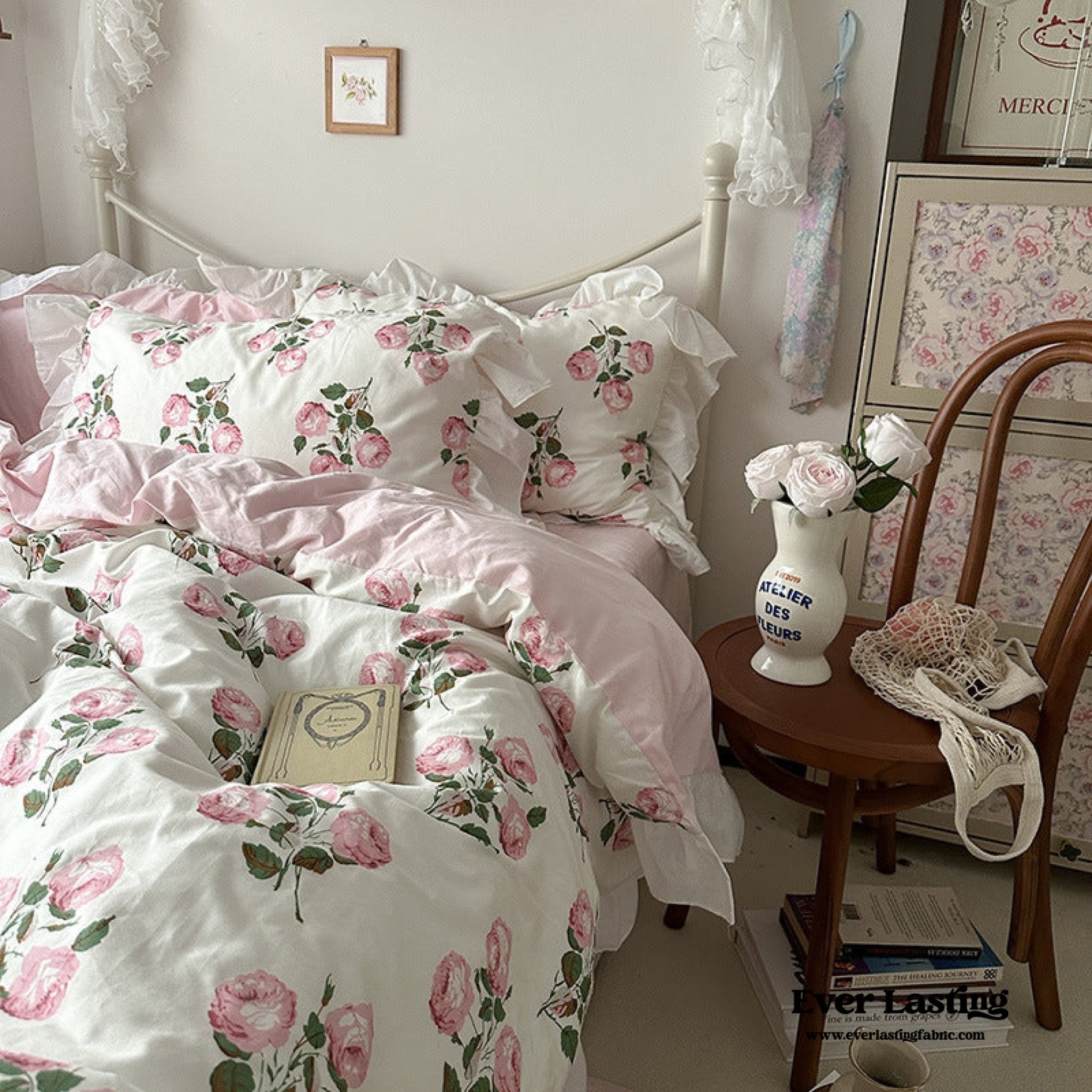 French Ruffle Floral Bedding Bundle - Ever Lasting