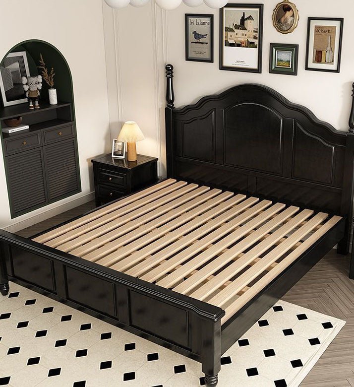 - Ever Lasting - French Solid Wood Brown Bed Frame - Bed Frame - Ever Lasting