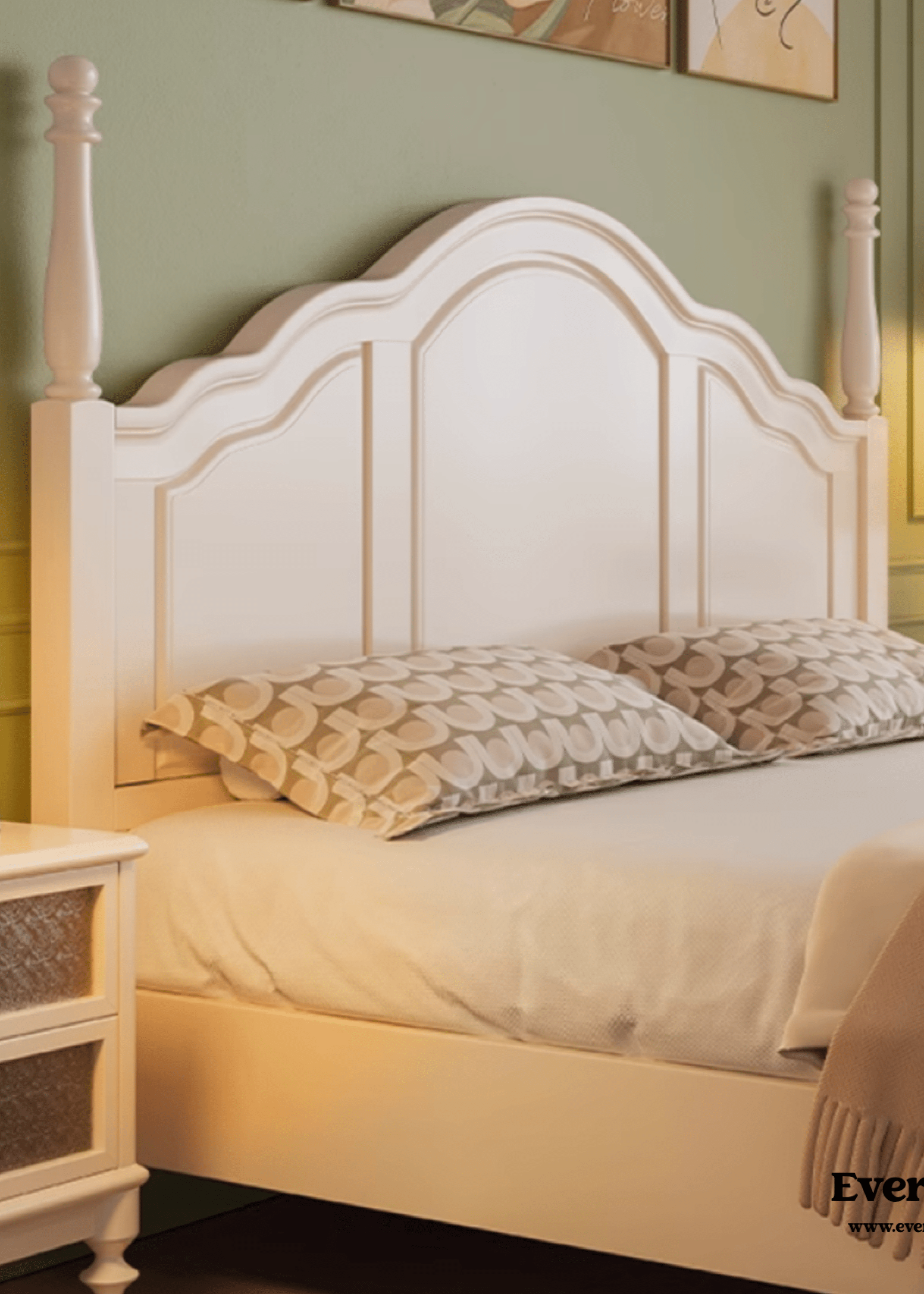 - Ever Lasting - French Solid Wood Brown Bed Frame - Bed Frame - Ever Lasting