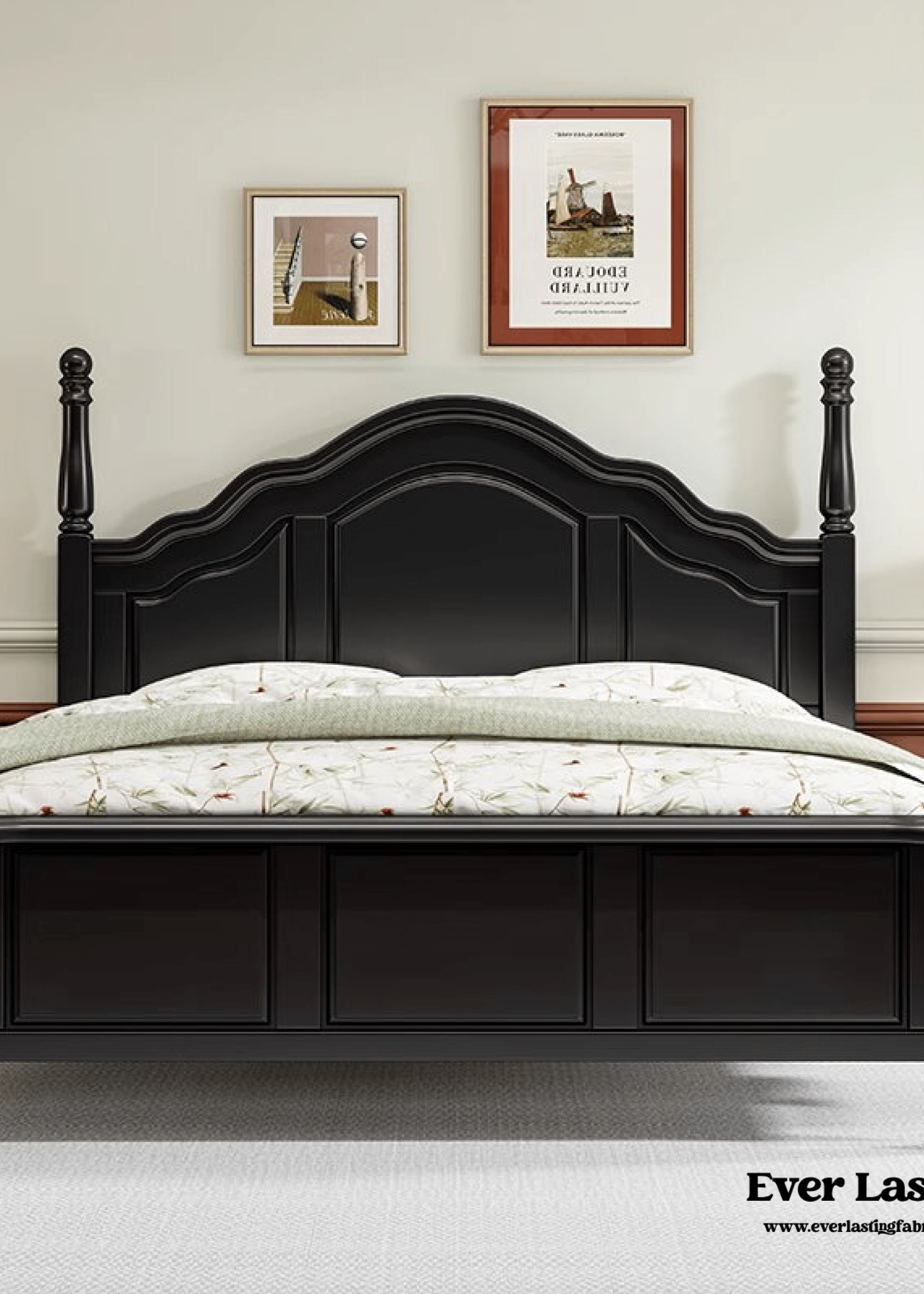 - Ever Lasting - French Solid Wood White Bed Frame - Bed Frame - Ever Lasting