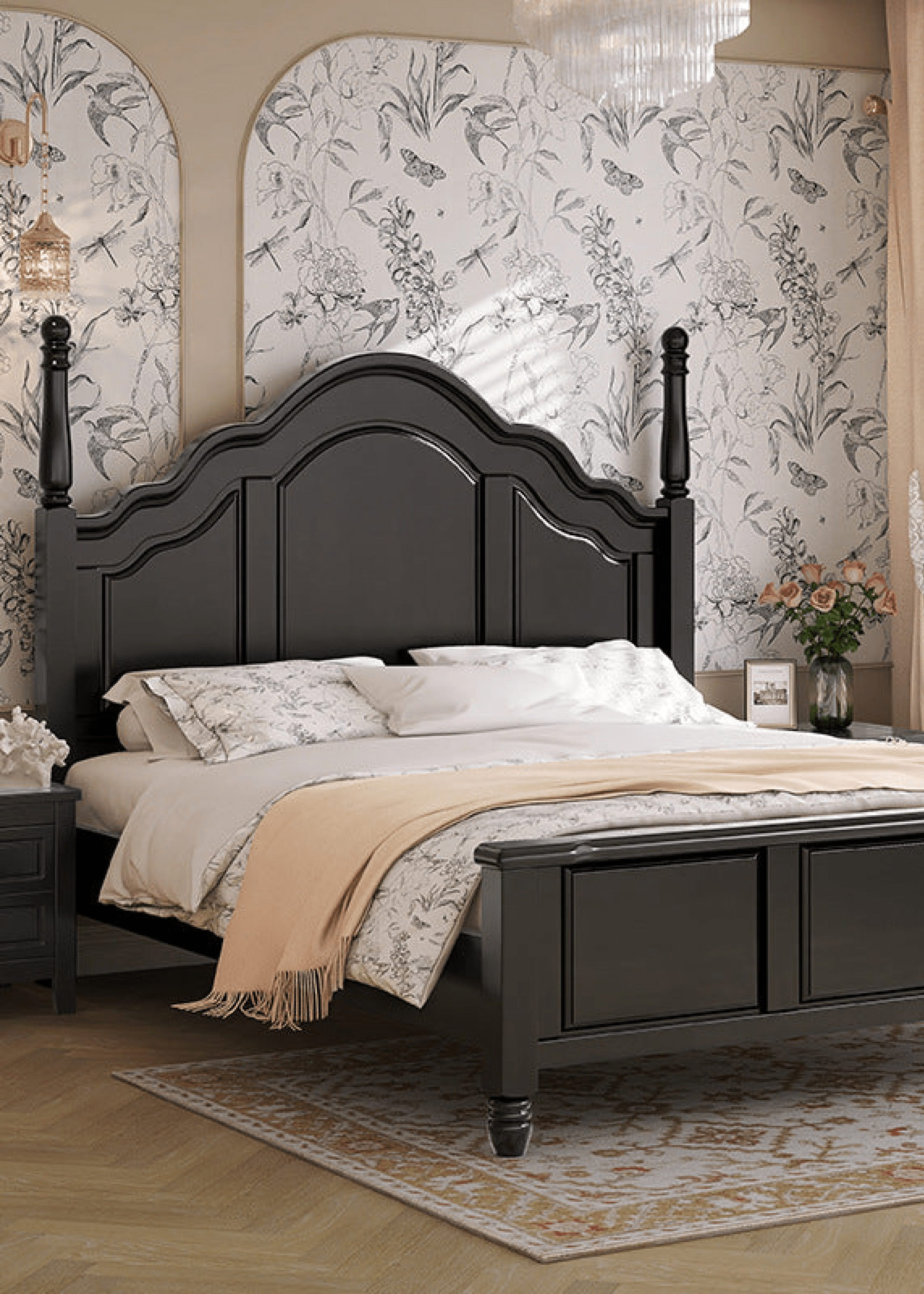 - Ever Lasting - French Solid Wood White Bed Frame - Bed Frame - Ever Lasting