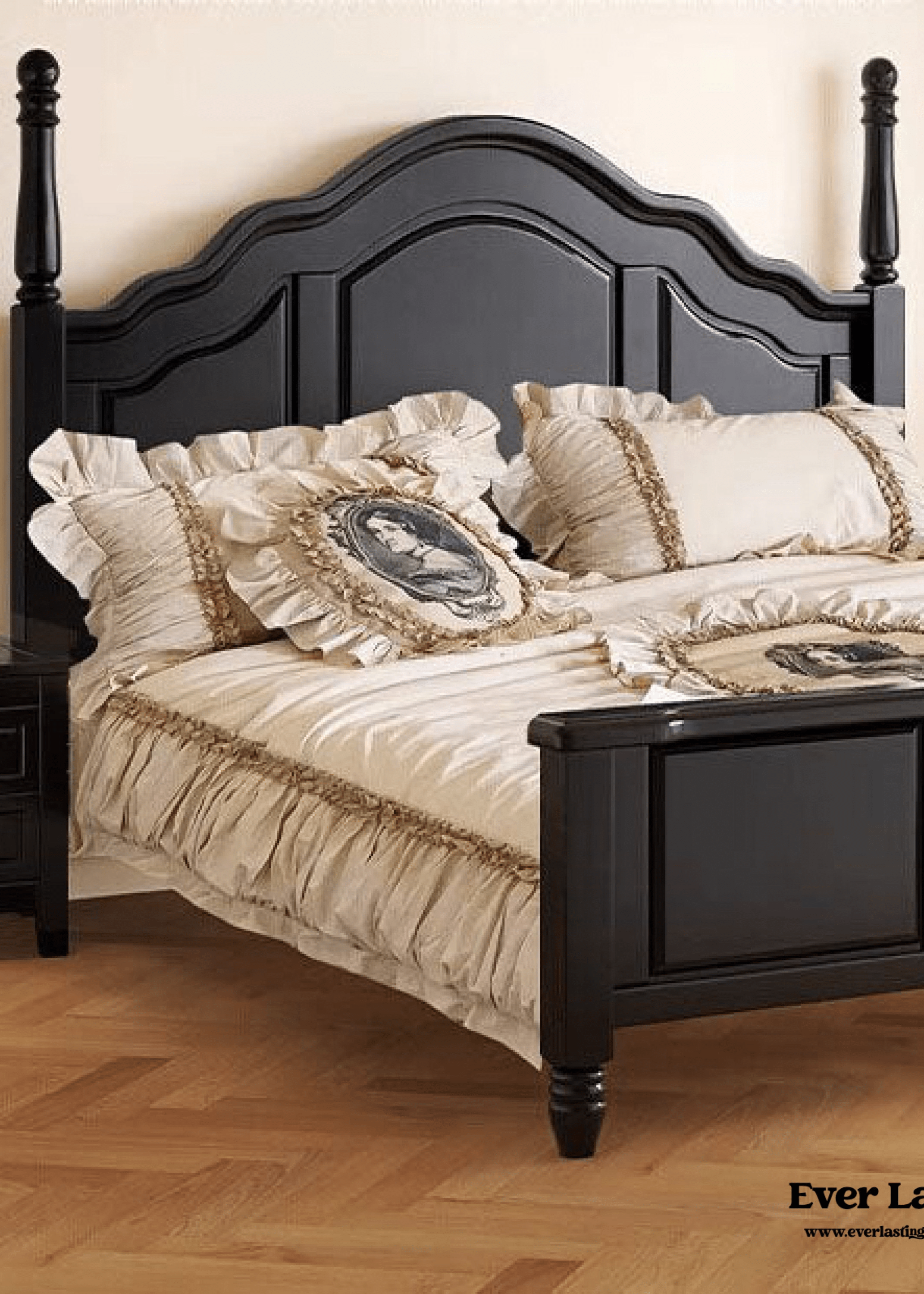 - Ever Lasting - French Solid Wood White Bed Frame - Bed Frame - Ever Lasting