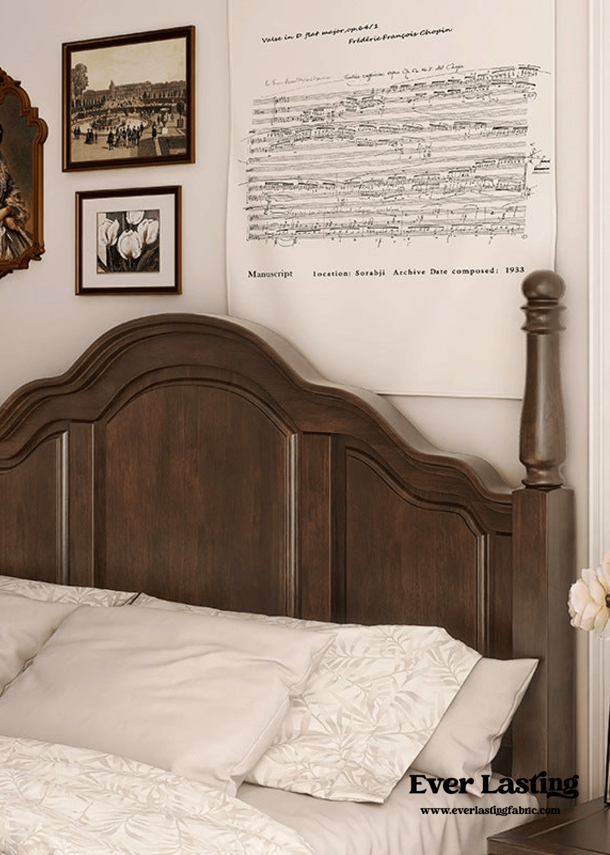 - Ever Lasting - French Solid Wood White Bed Frame - Bed Frame - Ever Lasting
