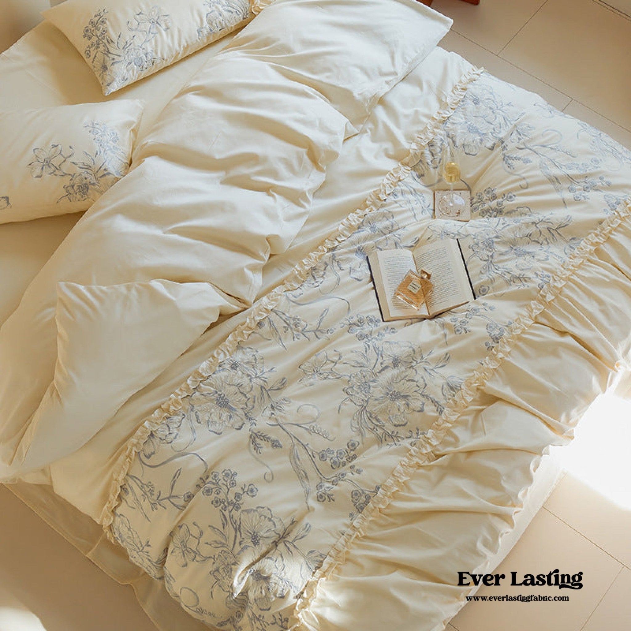 French Vintage Long - Staple Cotton Ruffle Bedding Bundle - Ever Lasting
