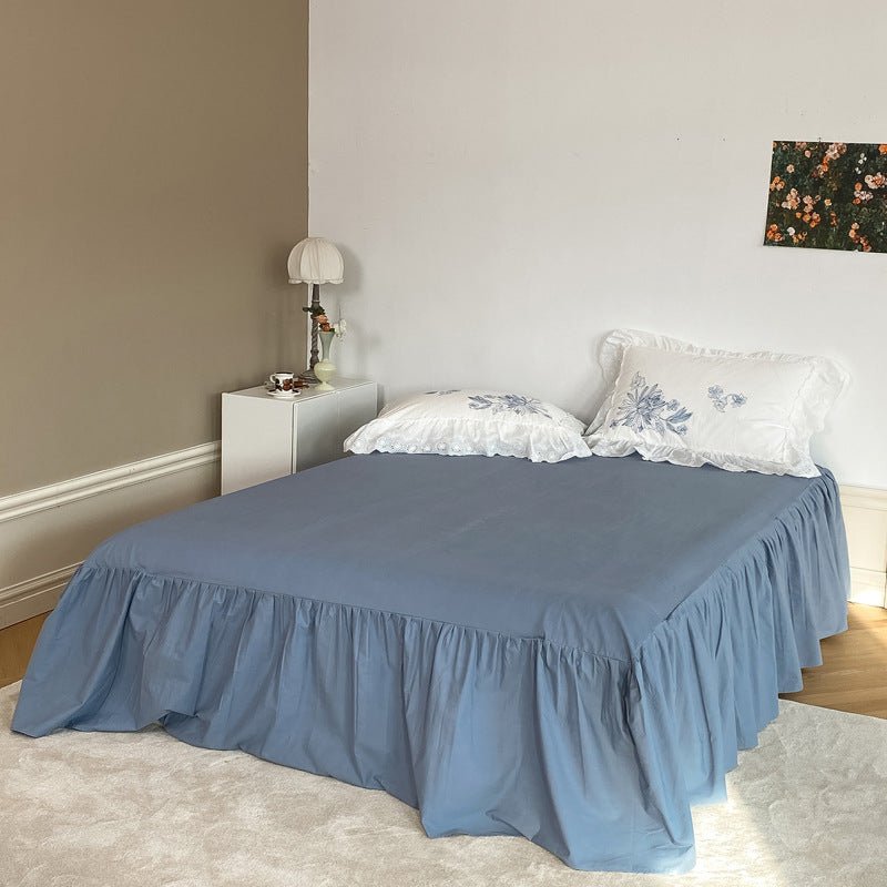 - Ever Lasting - French White Lace Ruffle Bedding Set - Bedding Set - Ever Lasting