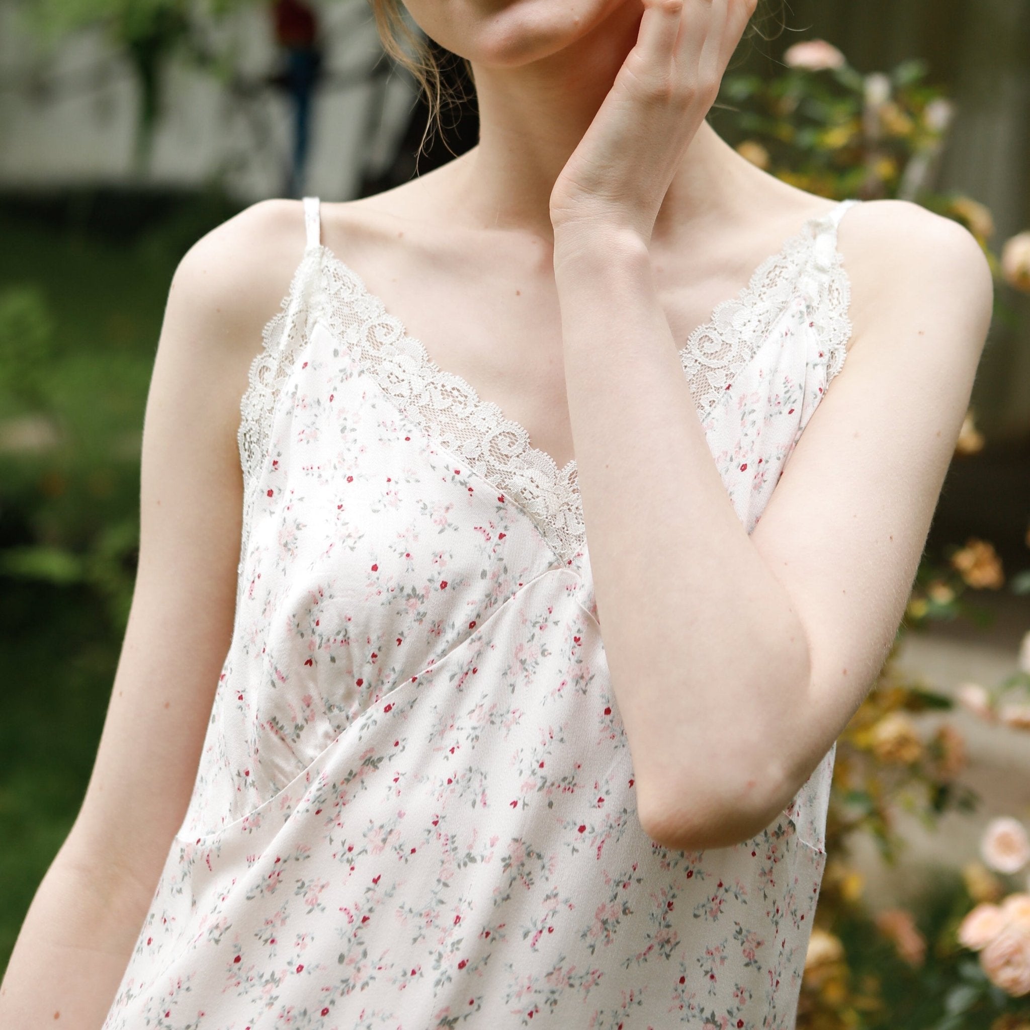 Fresh Floral Nightgown Pajama Dress / Yellow Floral - Ever Lasting