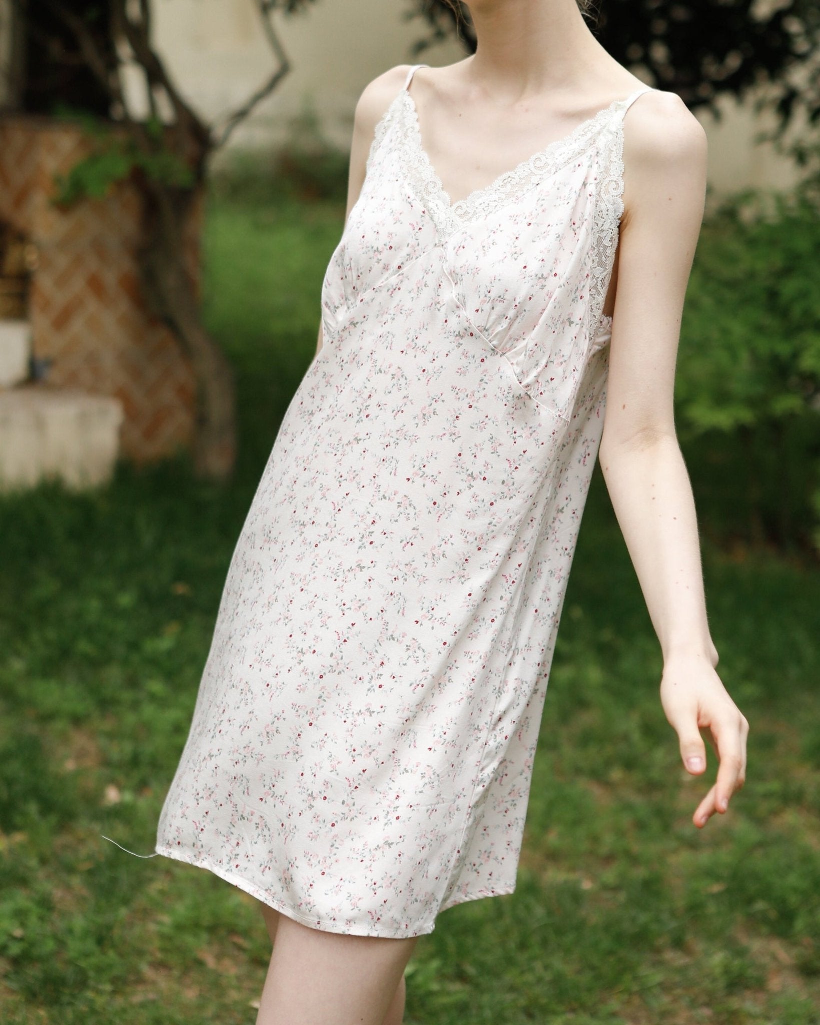 Fresh Floral Nightgown Pajama Dress / Yellow Floral - Ever Lasting