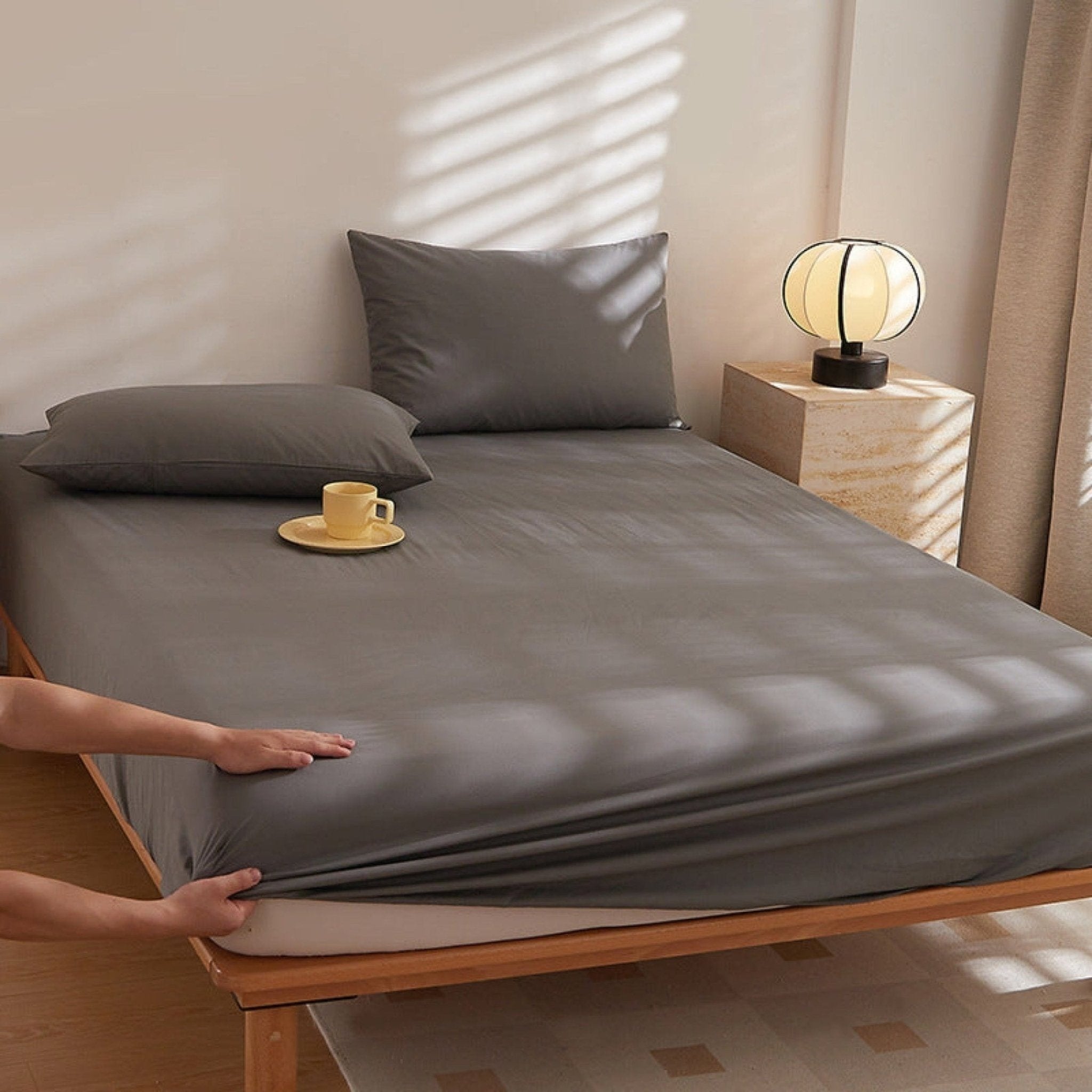 Fresh Plaid Washed Cotton Bed Sheet - Ever Lasting