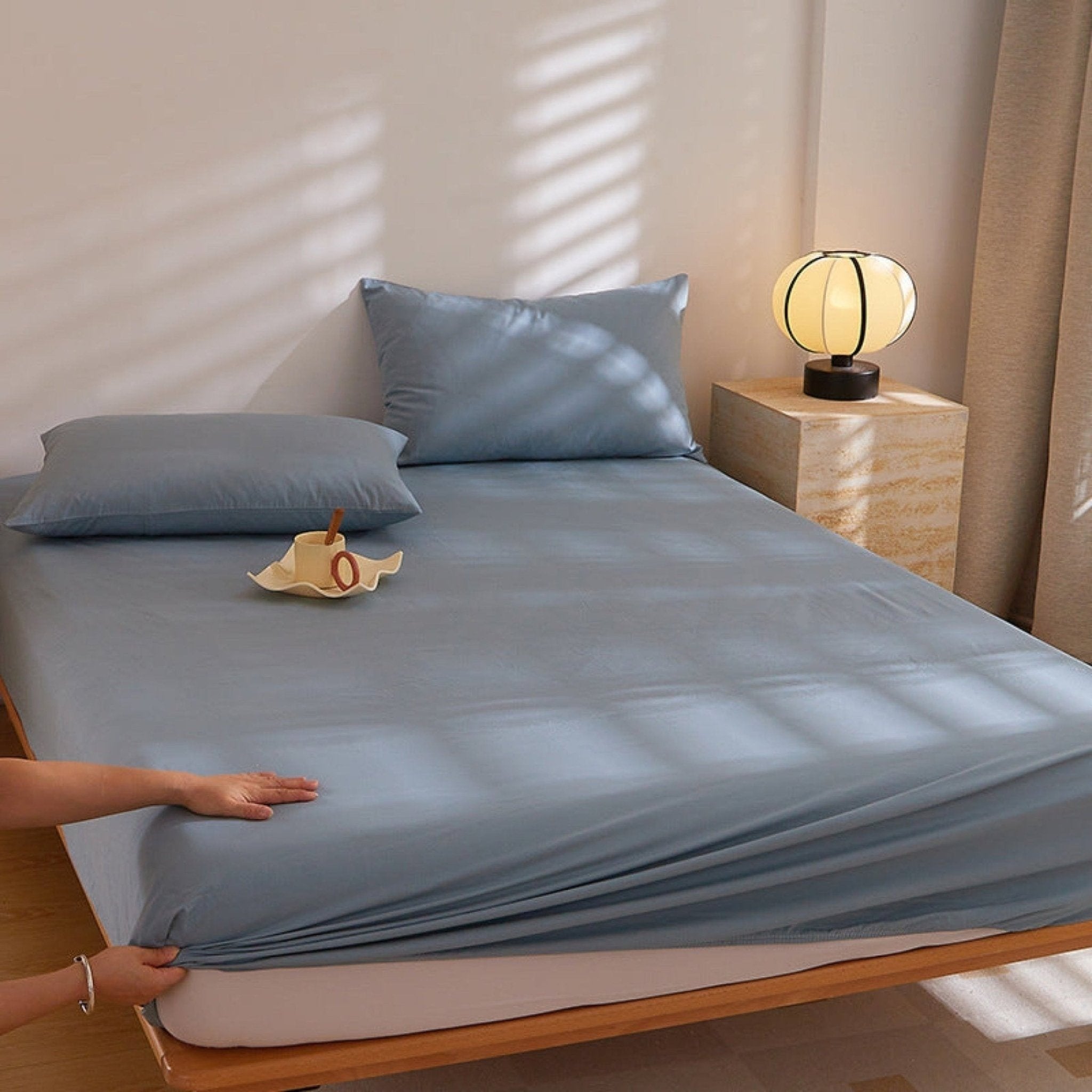 Fresh Plaid Washed Cotton Bed Sheet - Ever Lasting