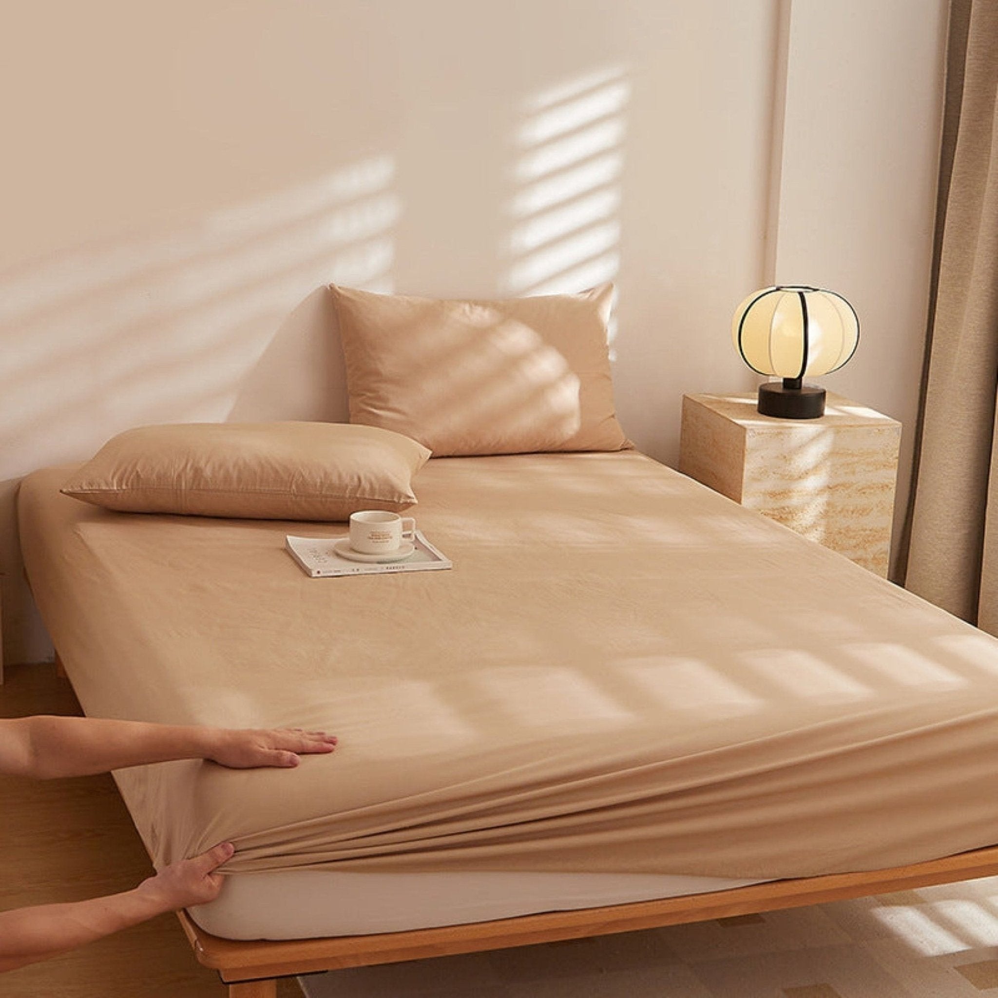 Fresh Plaid Washed Cotton Bed Sheet - Ever Lasting