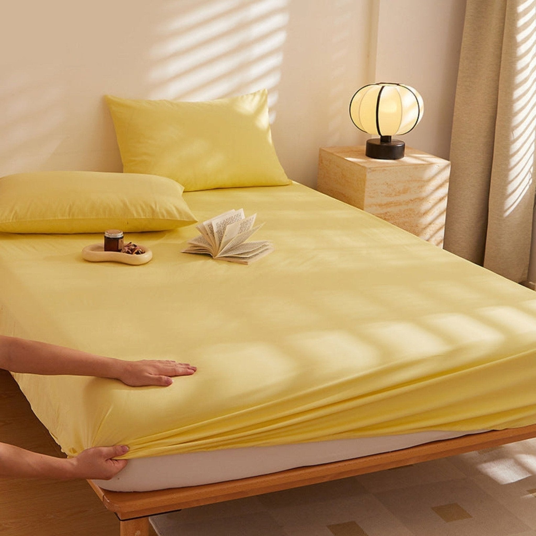 Fresh Plaid Washed Cotton Bed Sheet - Ever Lasting