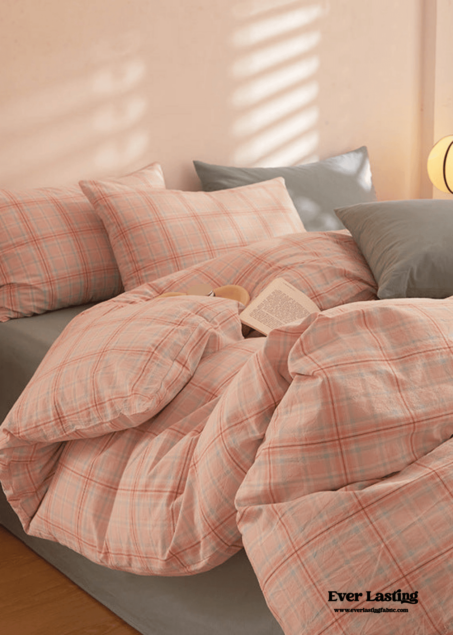 Fresh Plaid Washed Cotton Bedding Set - Ever Lasting