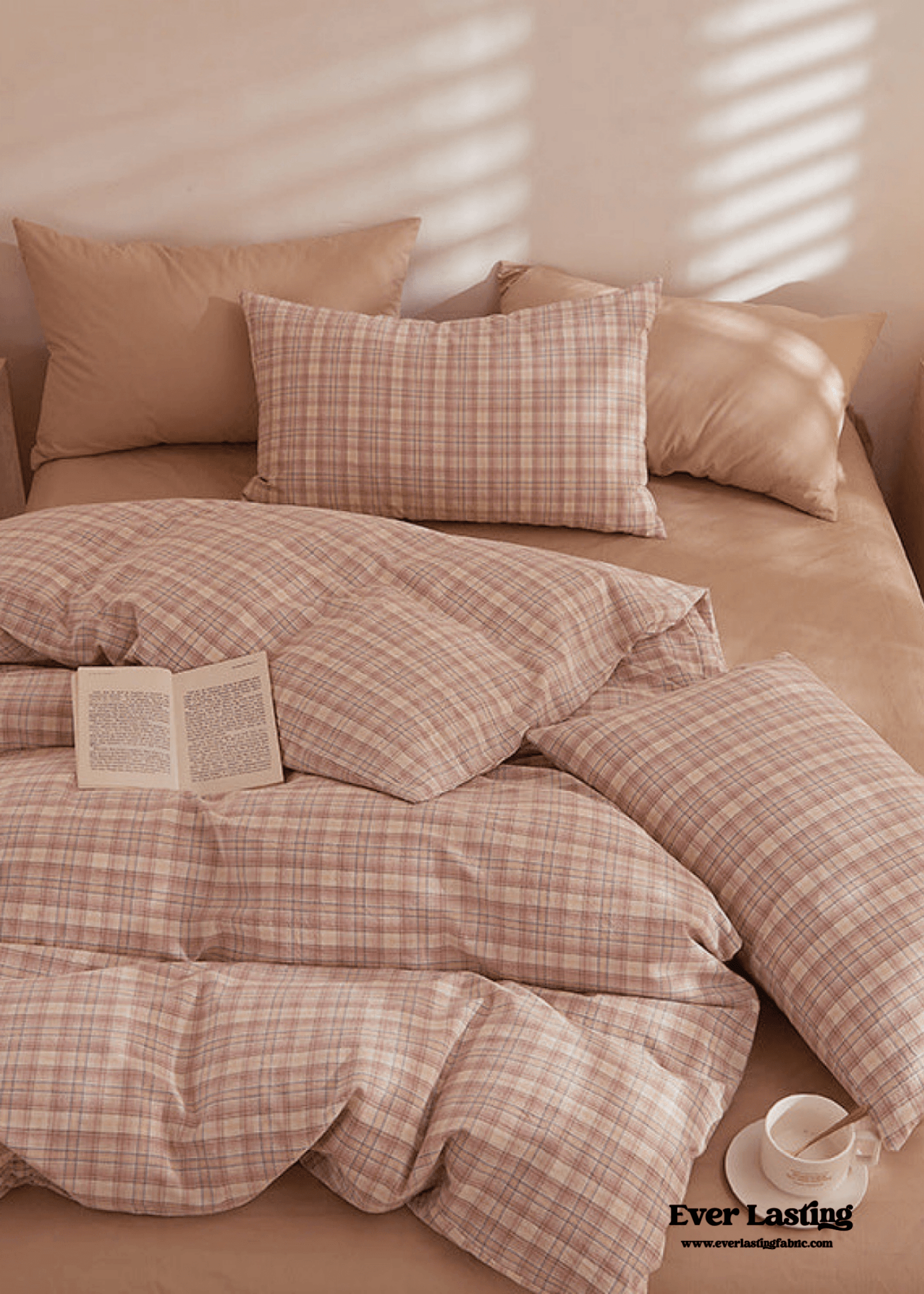 Fresh Plaid Washed Cotton Duvet Cover - Ever Lasting